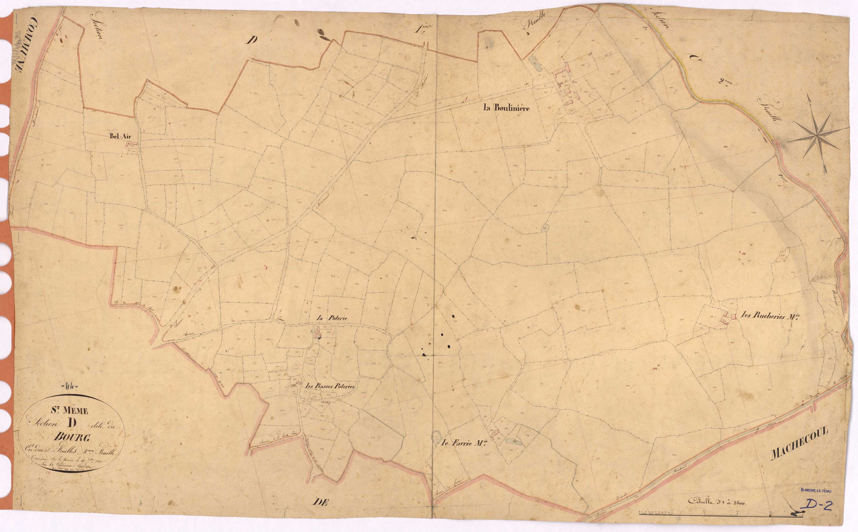 Saint-Même-le-Tenu - Section D2 Bourg (section du) ; 415-635