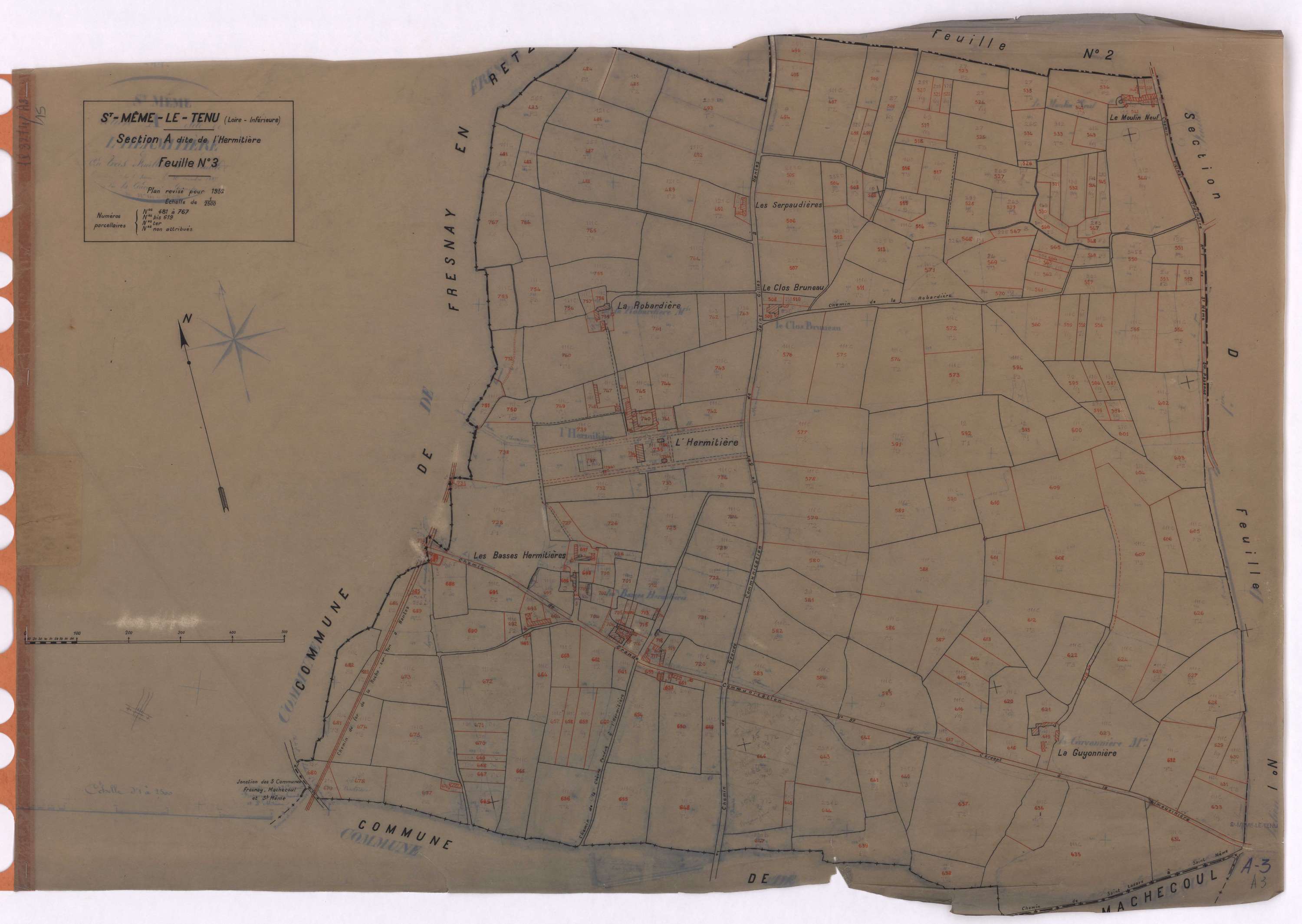 Saint-Même-le-Tenu - Section A3 Hermitière (section de l') ; 481-767