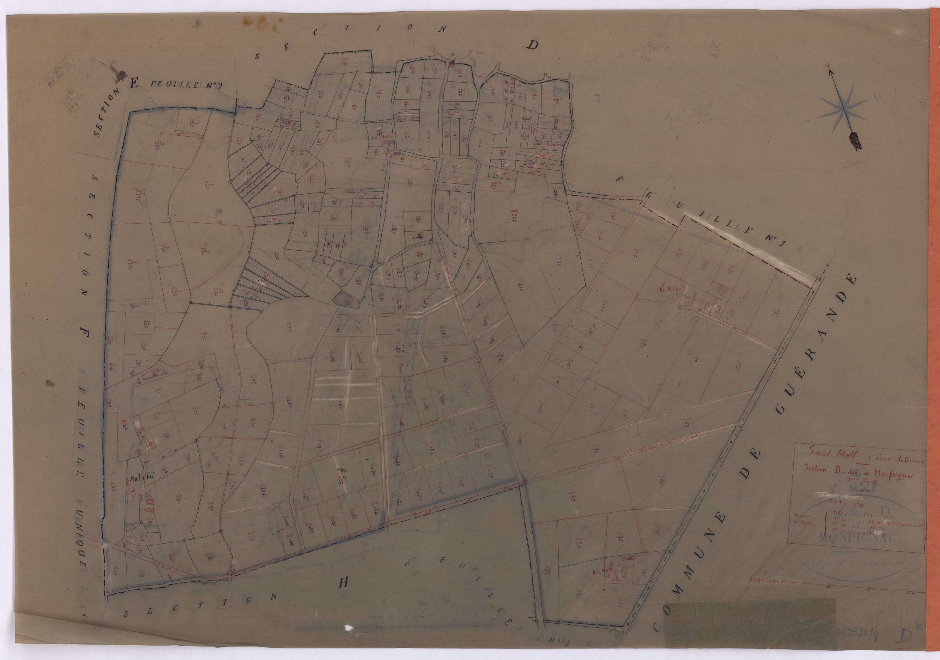 Saint-Molf - Section D2 Monpignac (section de) ; 624-902