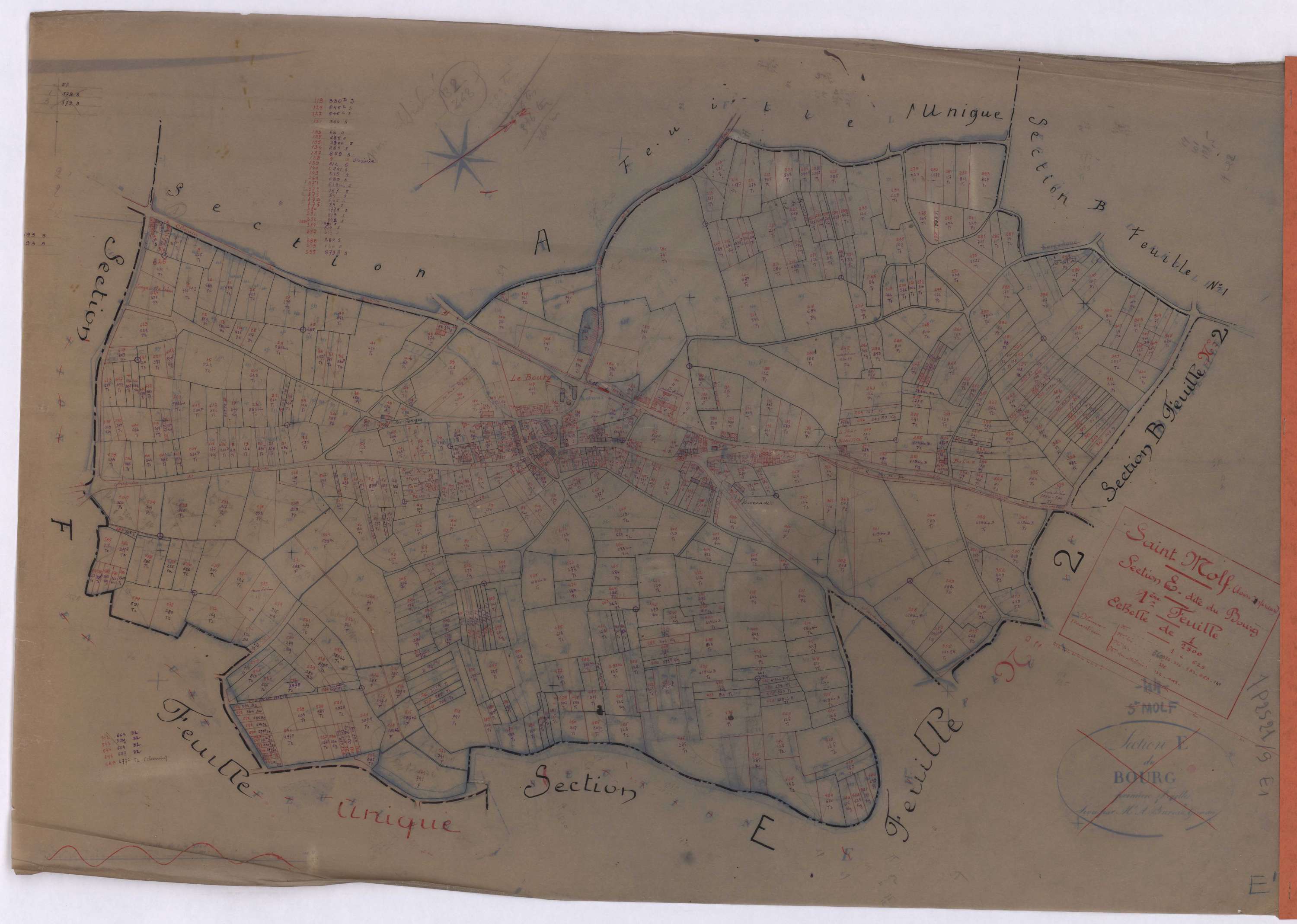 Saint-Molf - Section E1 Bourg (section du) ; 1-625