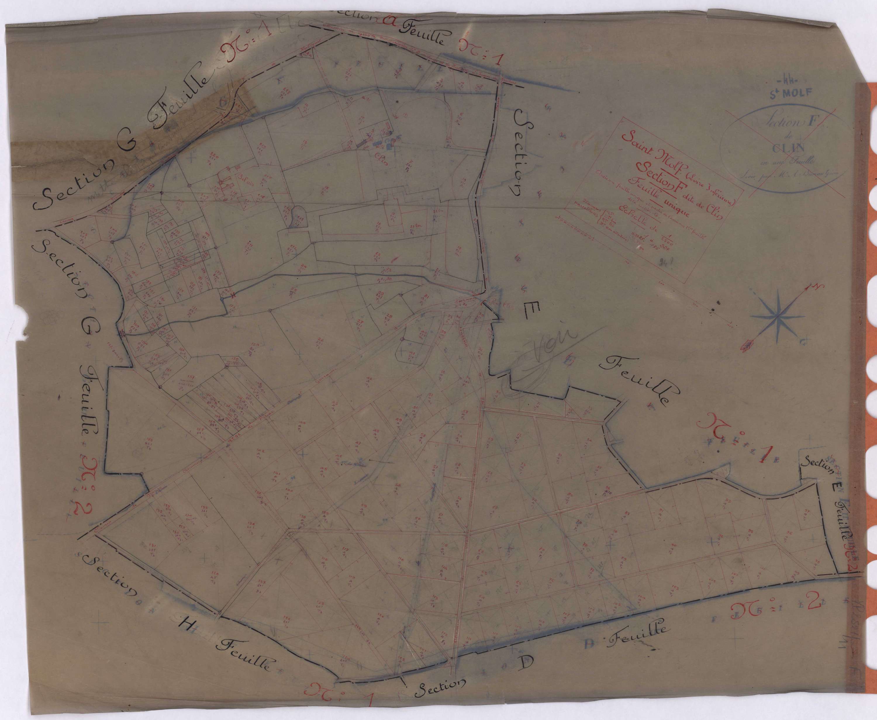 Saint-Molf - Section F Clin (section de) ; 1-224
