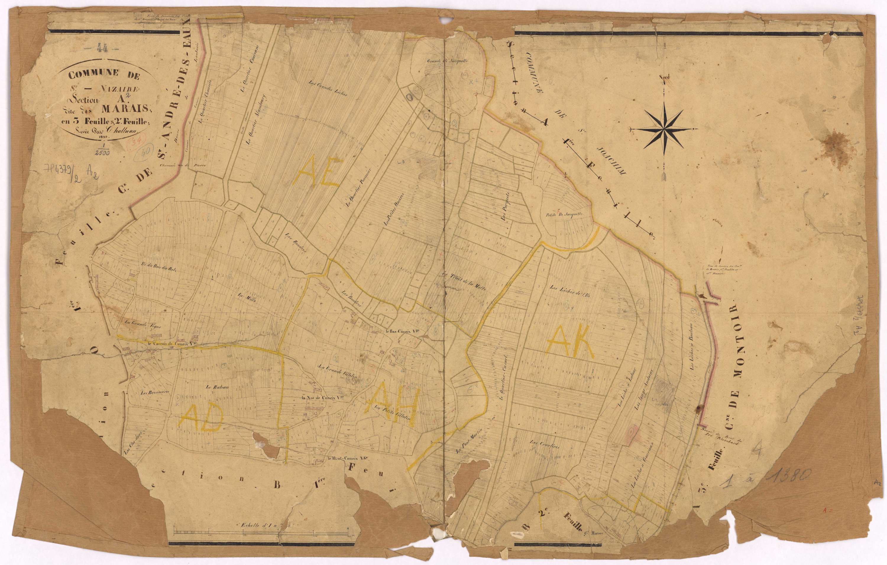 Saint-Nazaire - Section A2 Marais (section des) ; 1-1380