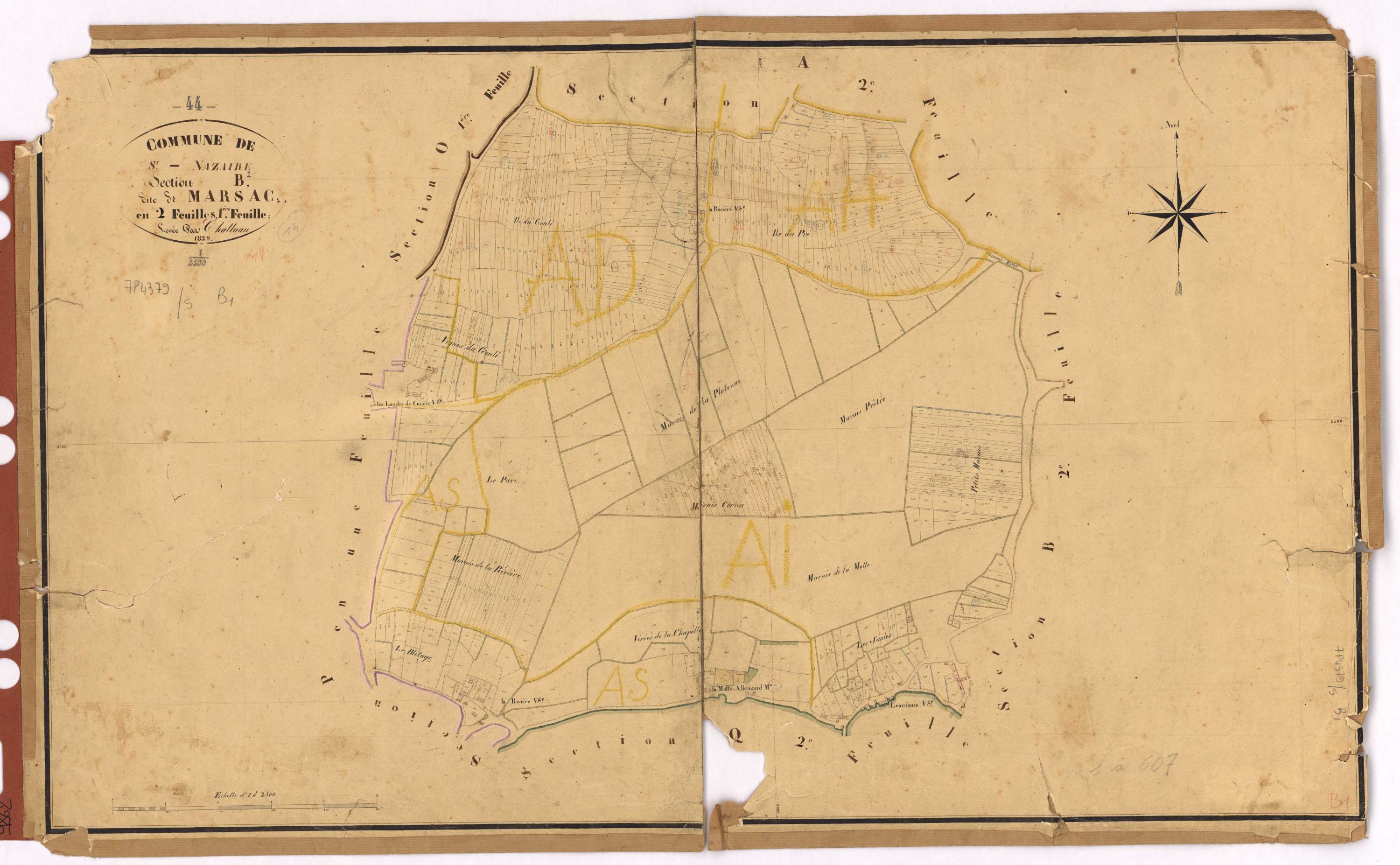 Saint-Nazaire - Section B1 Marsac (section de) ; 1-607