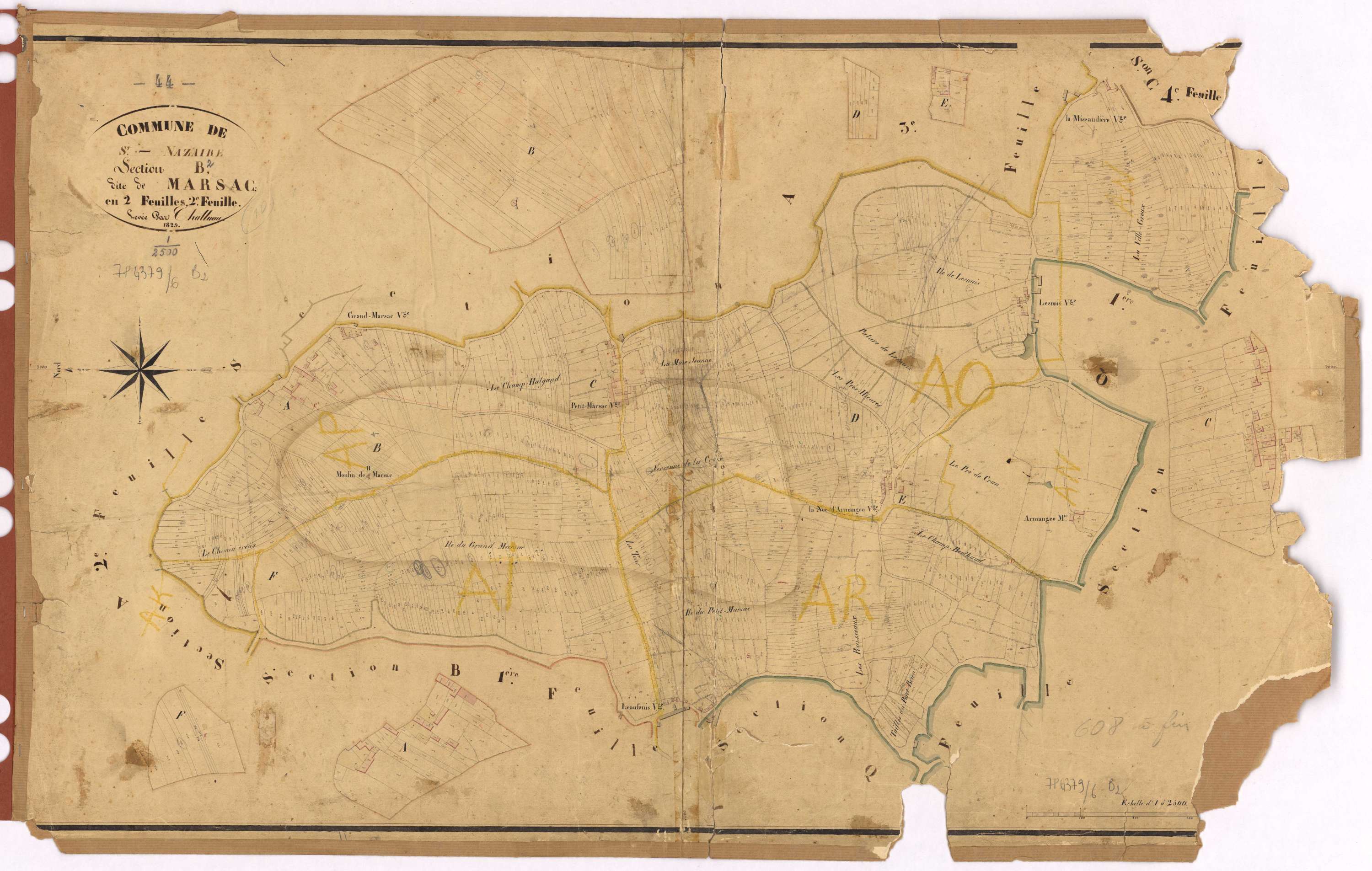 Saint-Nazaire - Section B2 Marsac (section de) ; 608-1904