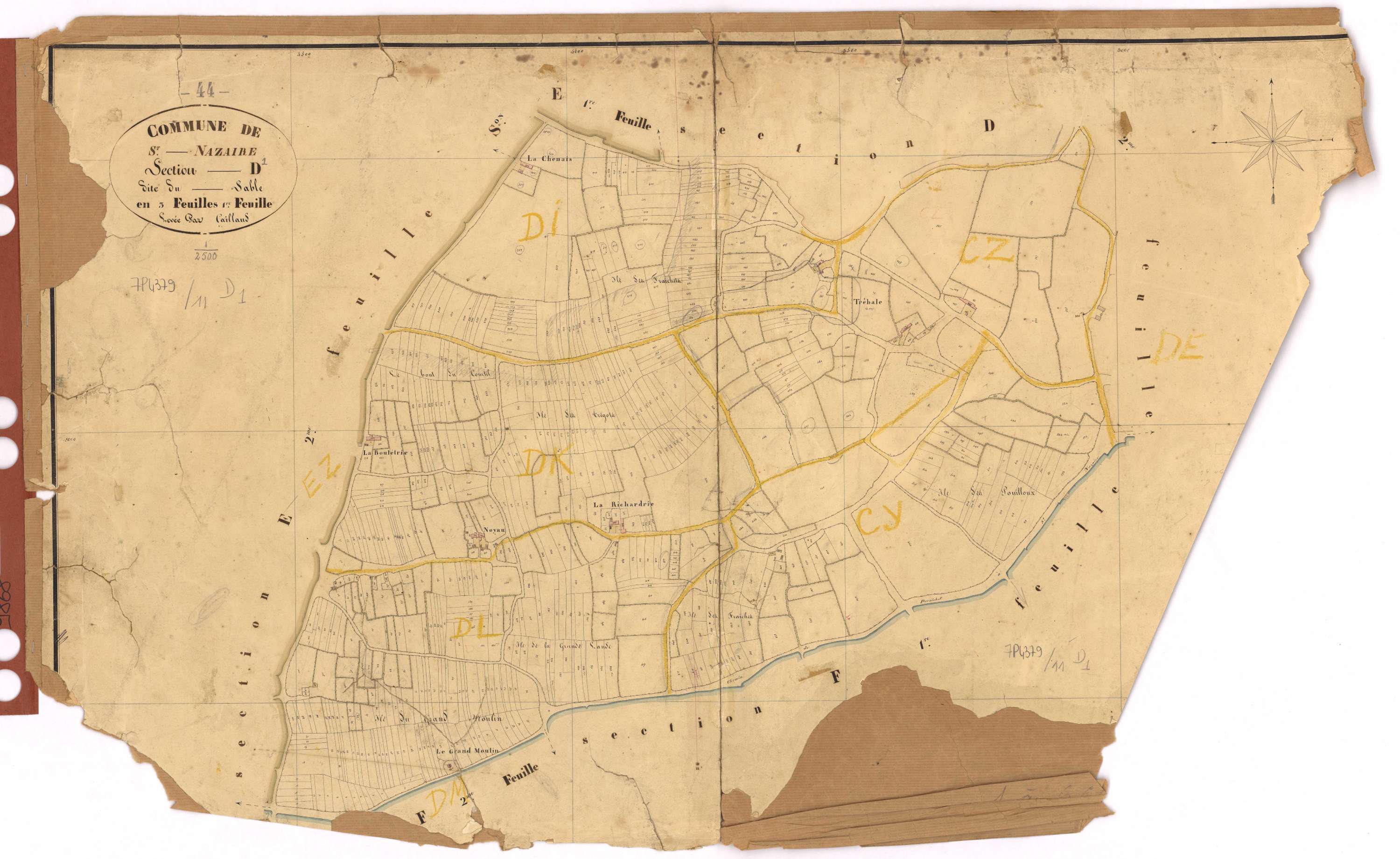 Saint-Nazaire - Section D1 Sable (section du) ; 1-660