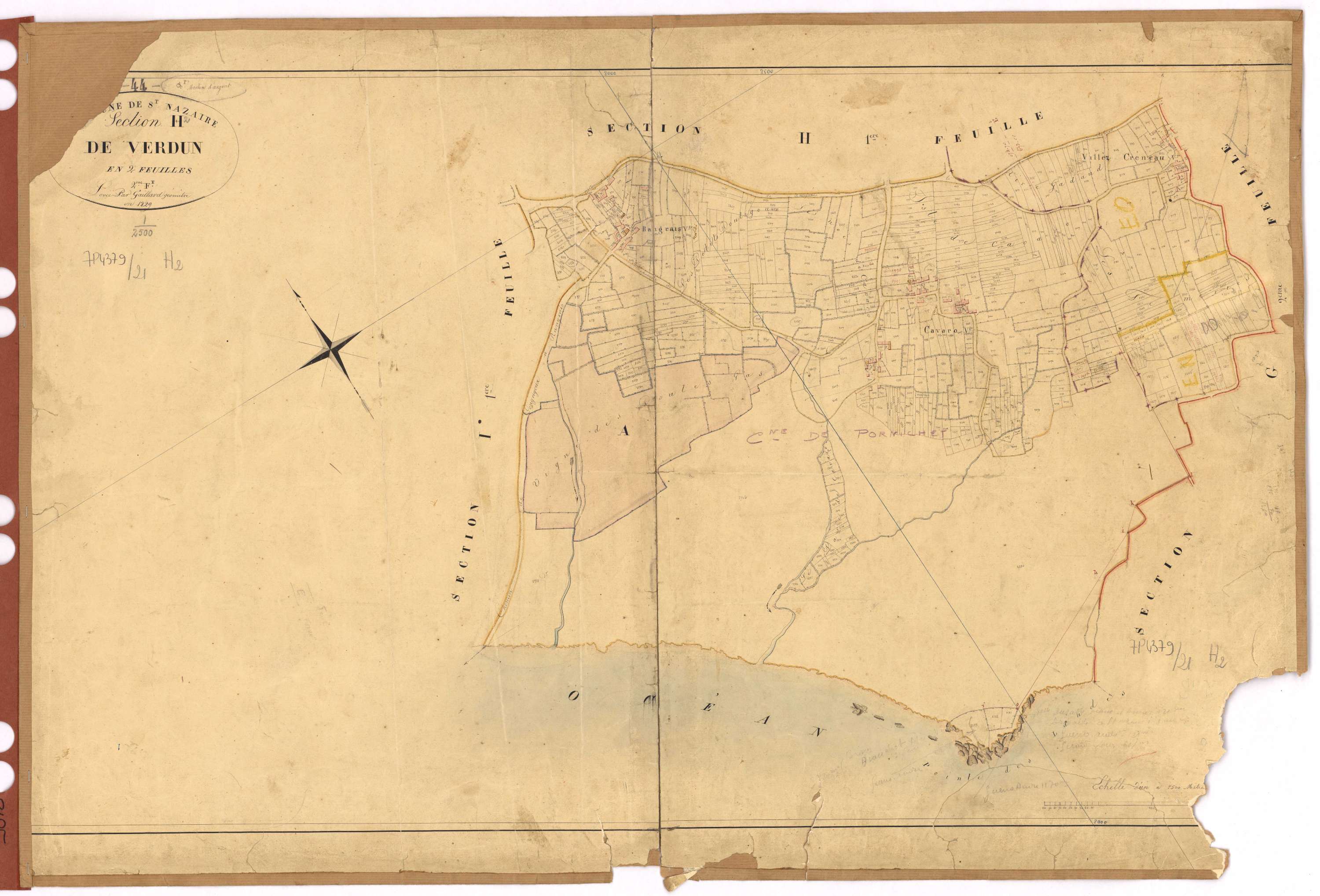 Saint-Nazaire - Section H2 Verdun (section de) ; 1263-2595