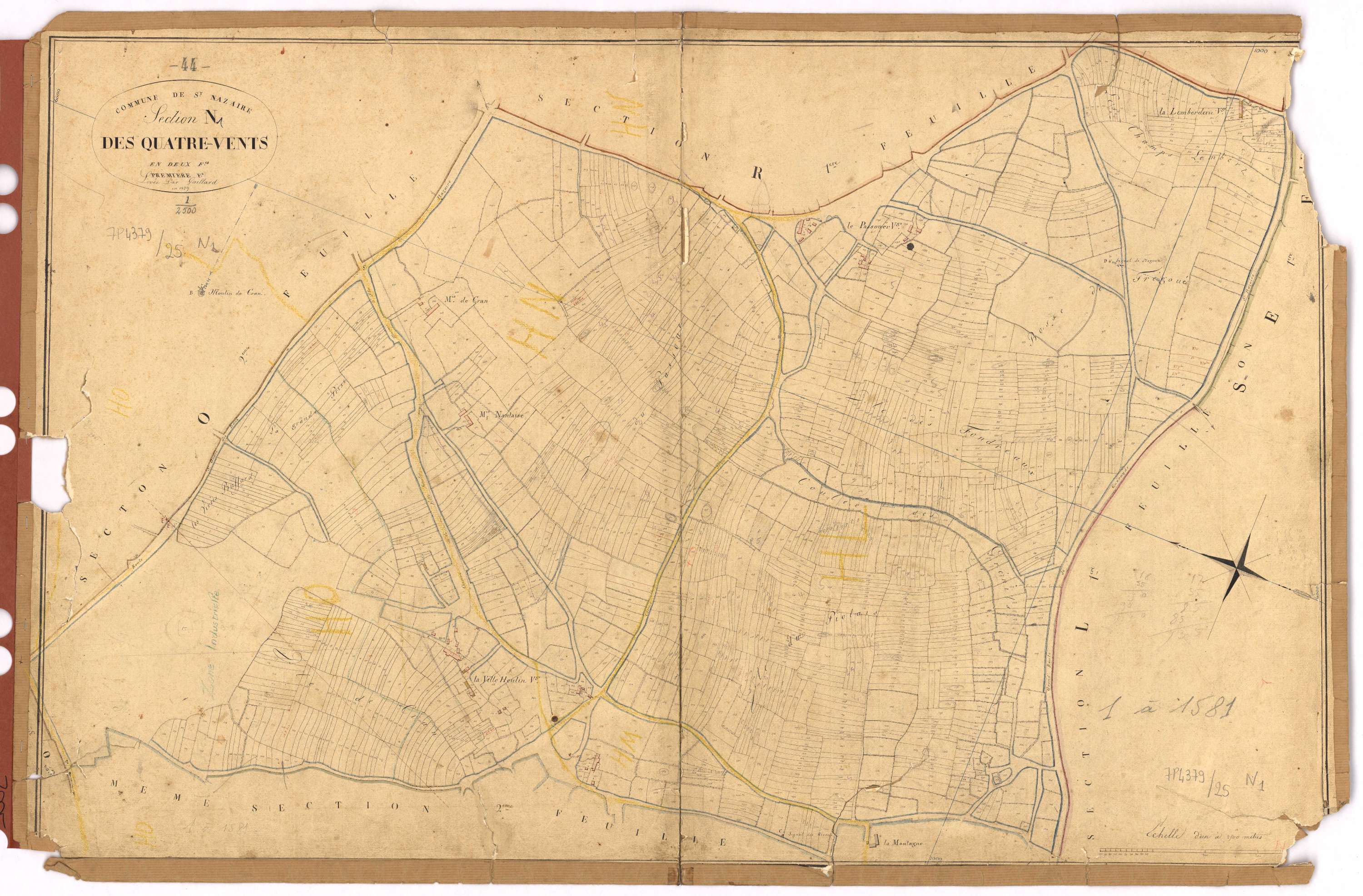 Saint-Nazaire - Section N1 Quatre-Vents (section des) ; 1-1581