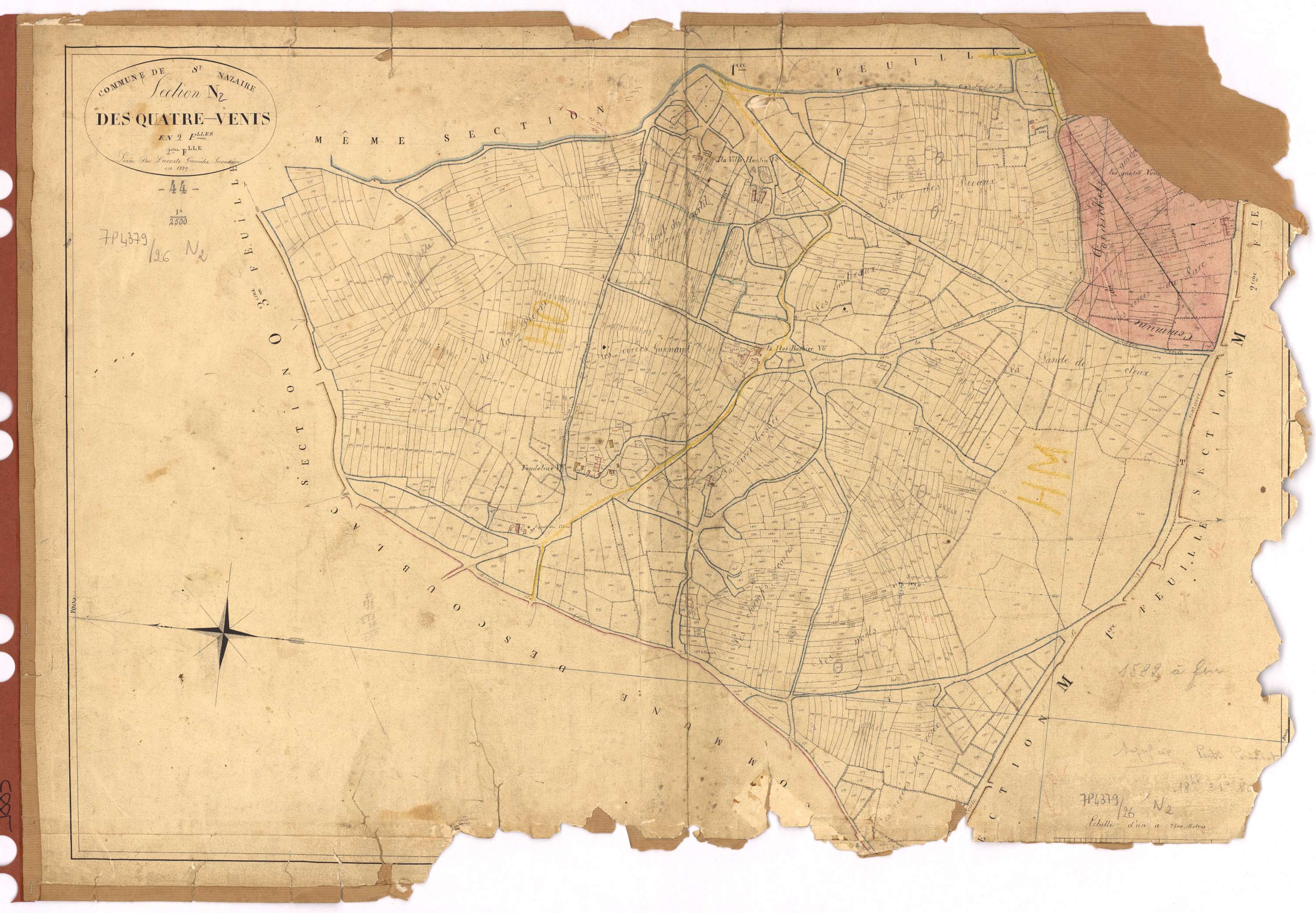 Saint-Nazaire - Section N2 Quatre-Vents (section des) ; 1582-2873