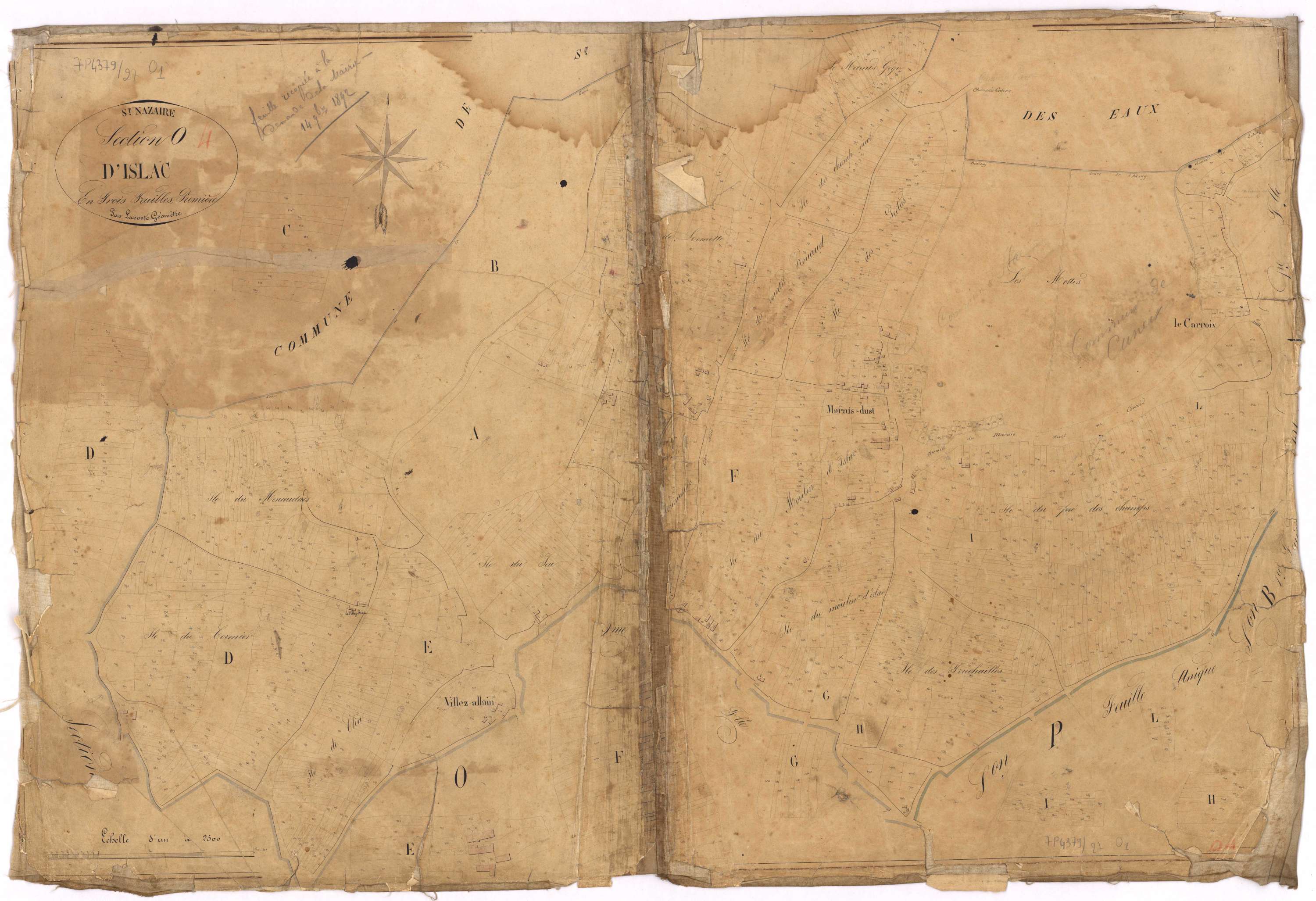 Saint-Nazaire - Section O1 Islac (section d') ; 1-1709