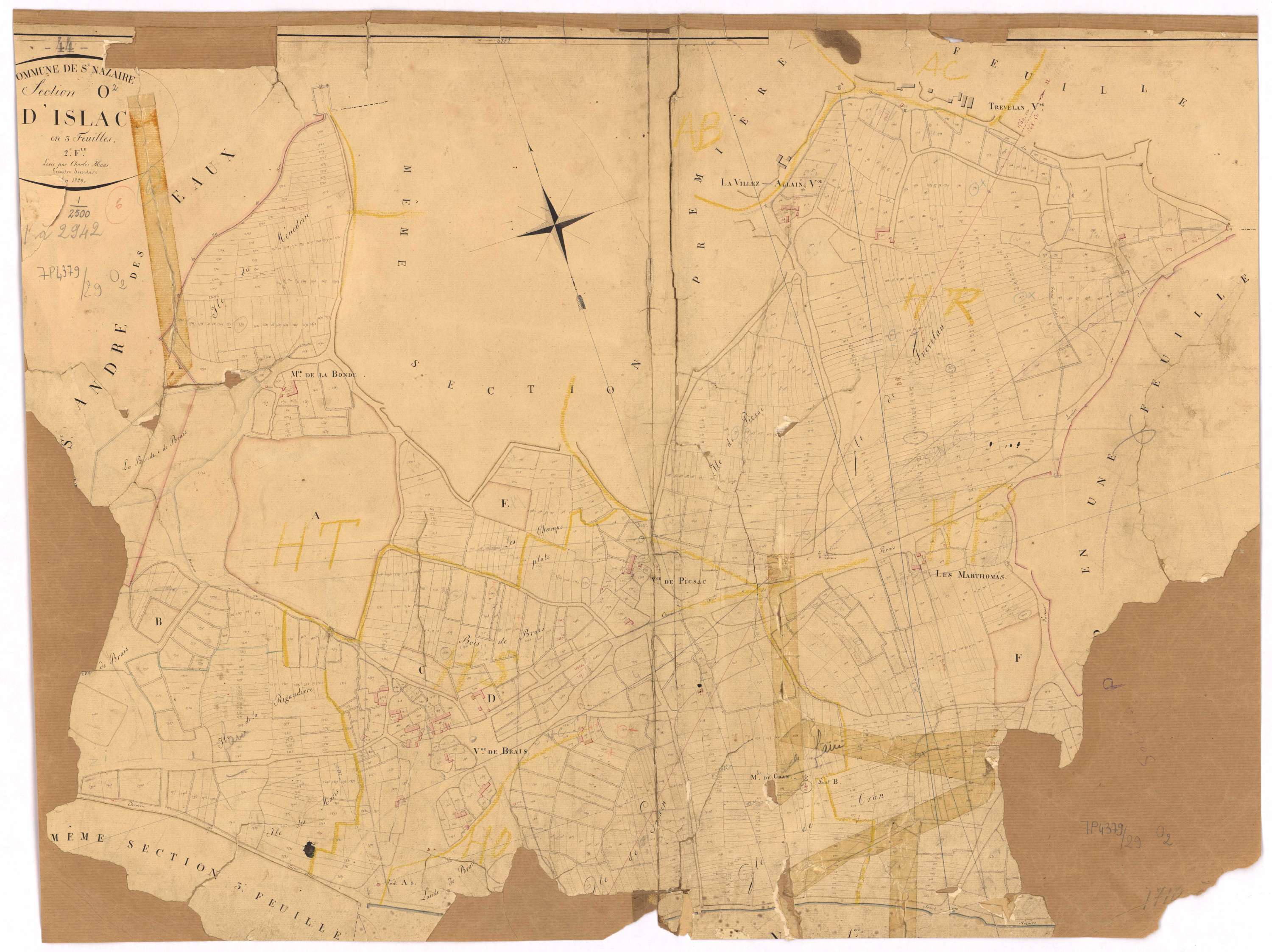 Saint-Nazaire - Section O2 Islac (section d') ; 1710-2942