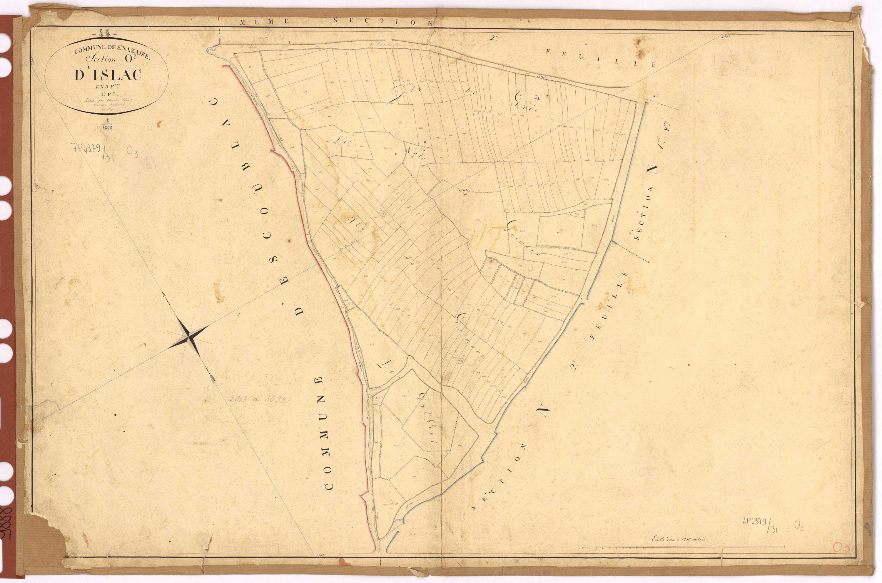 Saint-Nazaire - Section O3 Islac (section d') ; 2943-3092