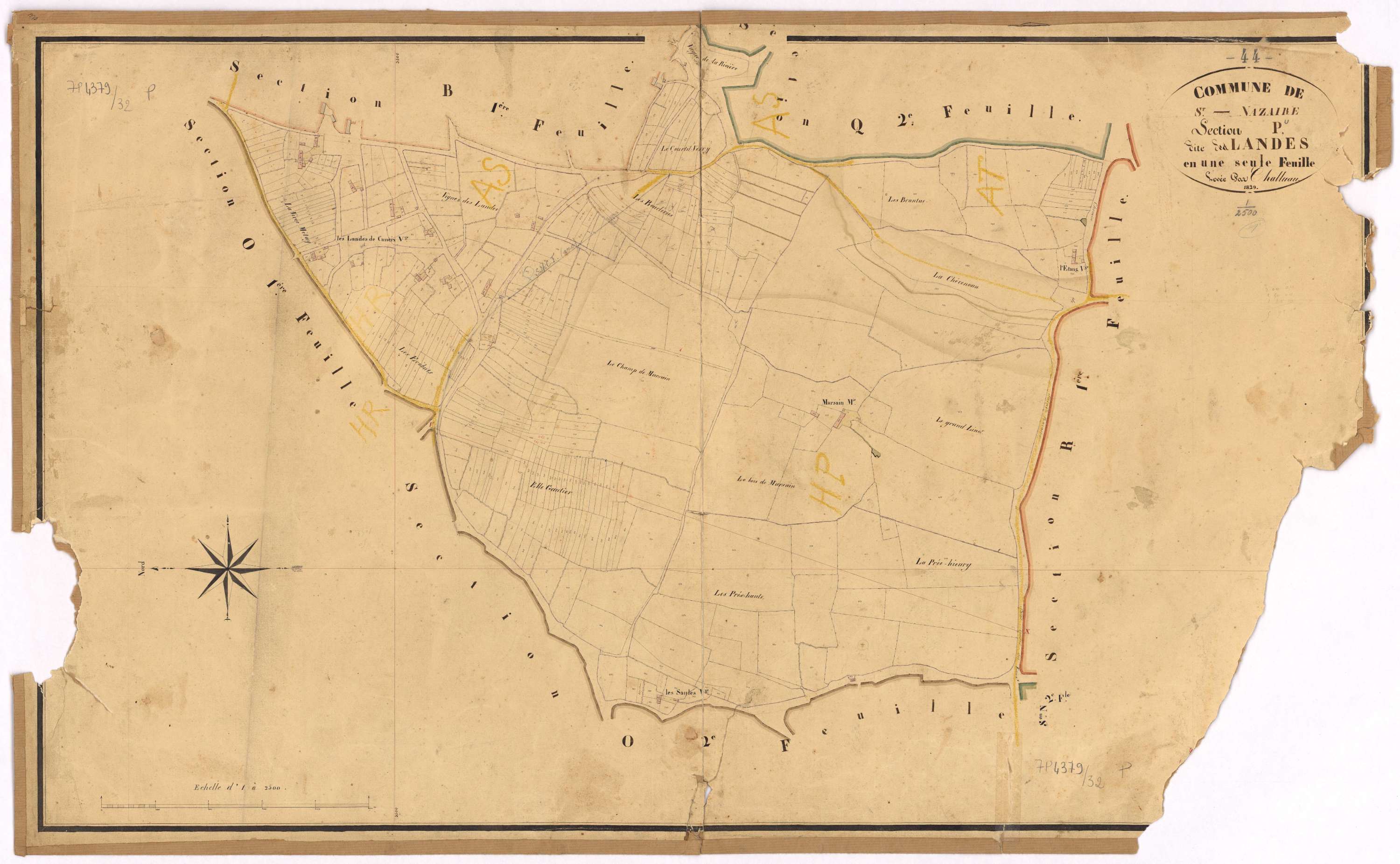 Saint-Nazaire - Section P Landes (section des) ; 1-415