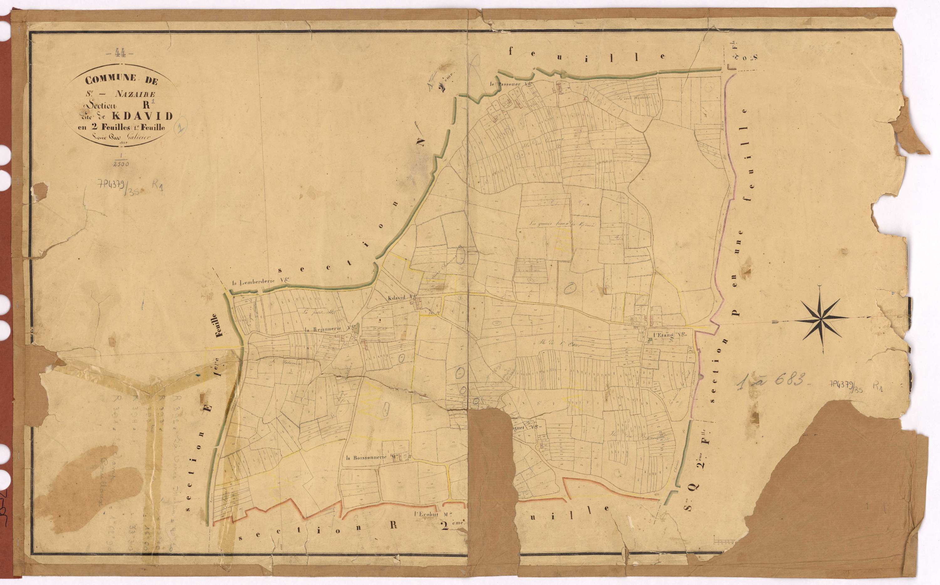 Saint-Nazaire - Section R1 Kerdavid (section de) ; 1-683