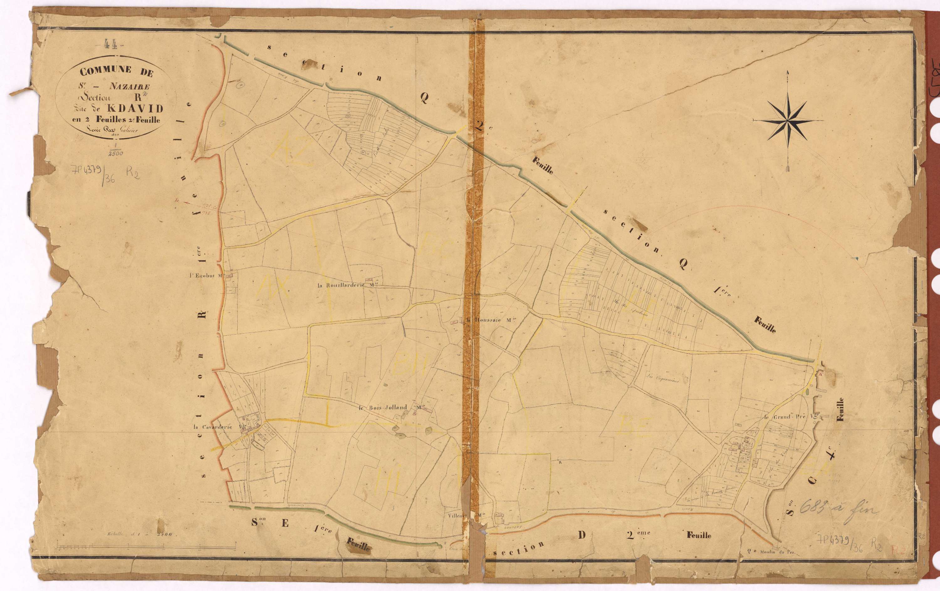 Saint-Nazaire - Section R2 Kerdavid (section de) ; 684-1038