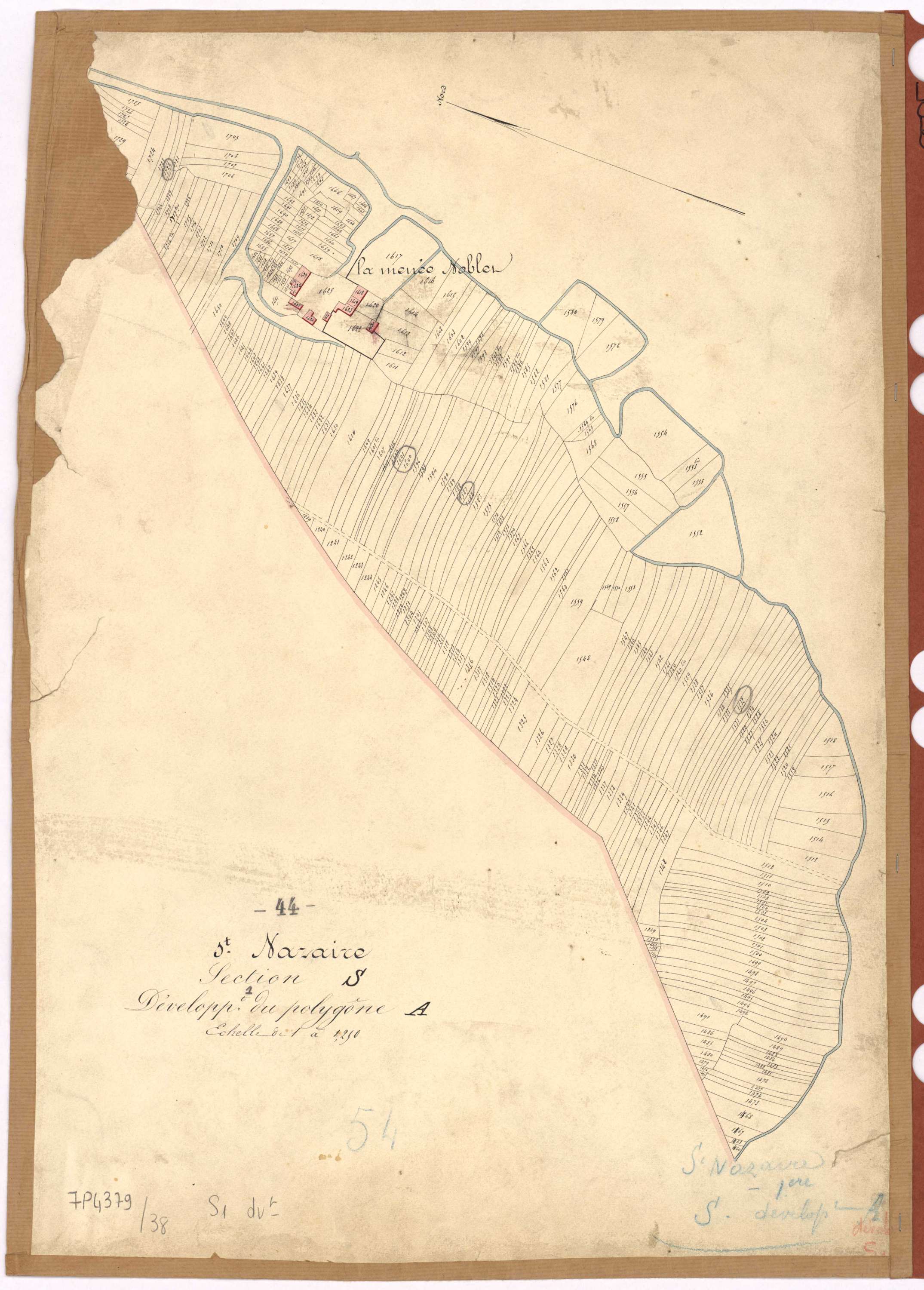 Saint-Nazaire - Section S1 (développement) Méan (section de) ; développement du polygône A