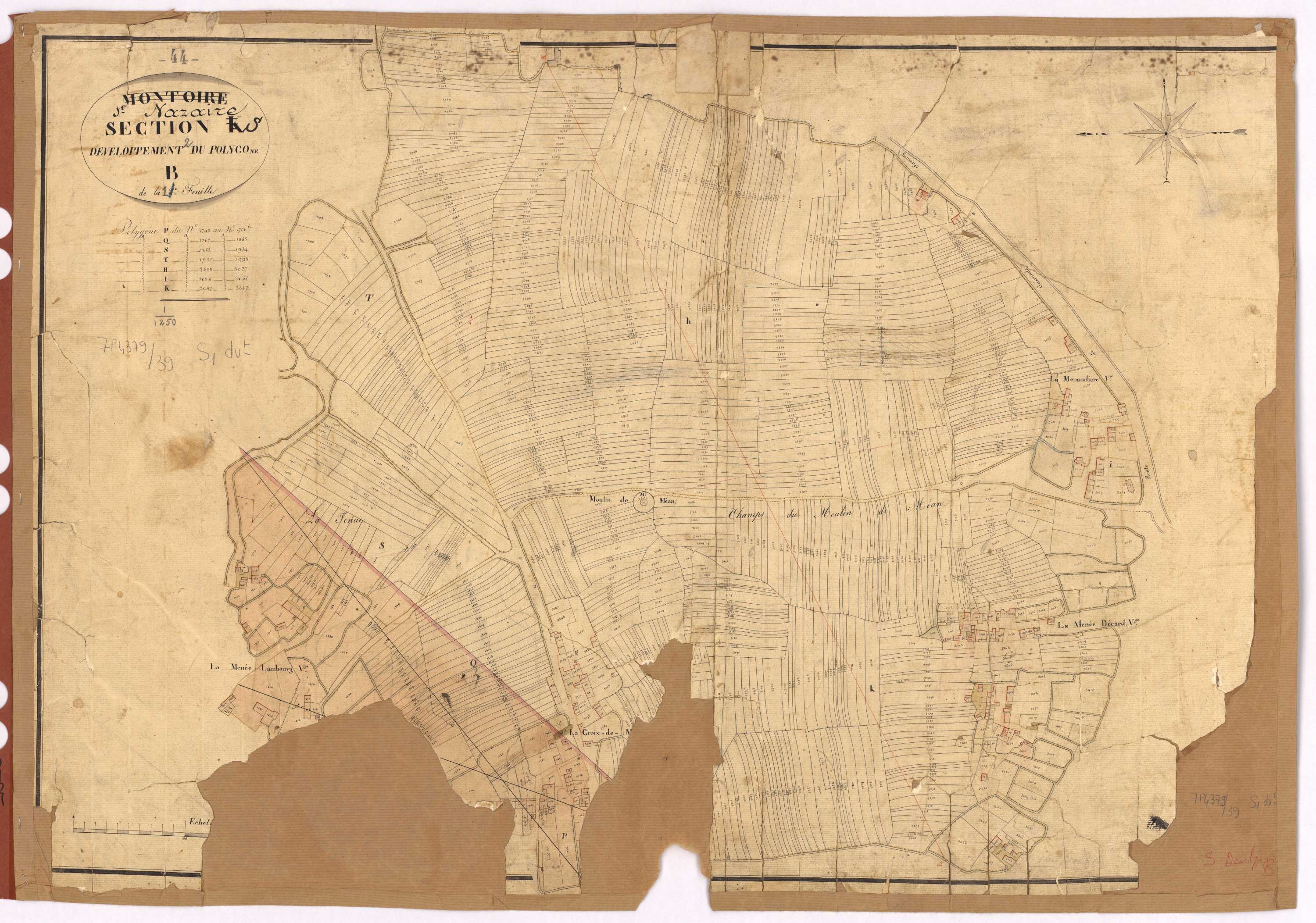 Saint-Nazaire - Section S1 (développement) Méan (section de) ; développement du polygône B