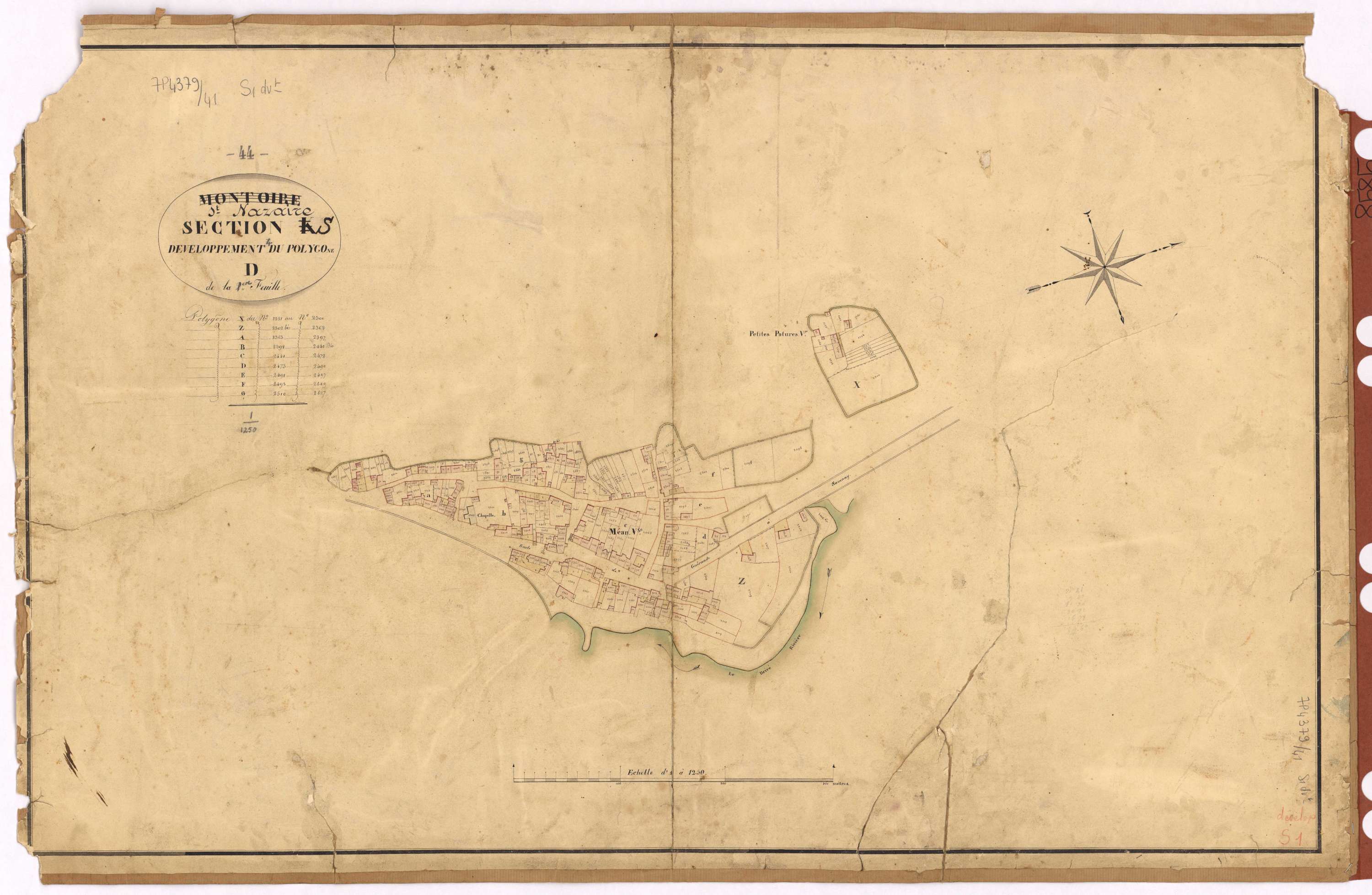 Saint-Nazaire - Section S1 (développement) Méan (section de) ; développement du polygône D