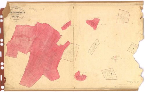 Saint-Nazaire - Section L2 (développement) Forges (section des) ; 792-1598 ; développement des polygônes B, C, D et E