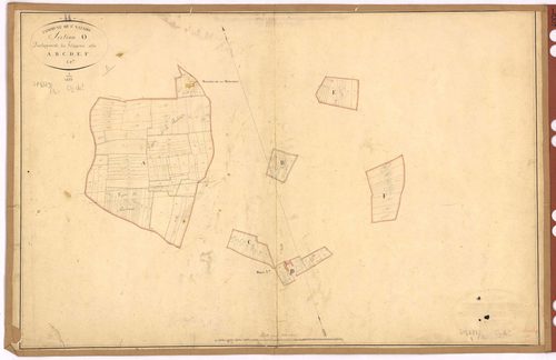 Saint-Nazaire - Section O2 (développement) Islac (section d') ; 1710-2942 ; développement des polygônes A à F