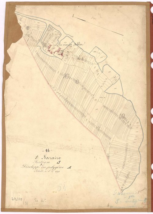 Saint-Nazaire - Section S1 (développement) Méan (section de) ; développement du polygône A