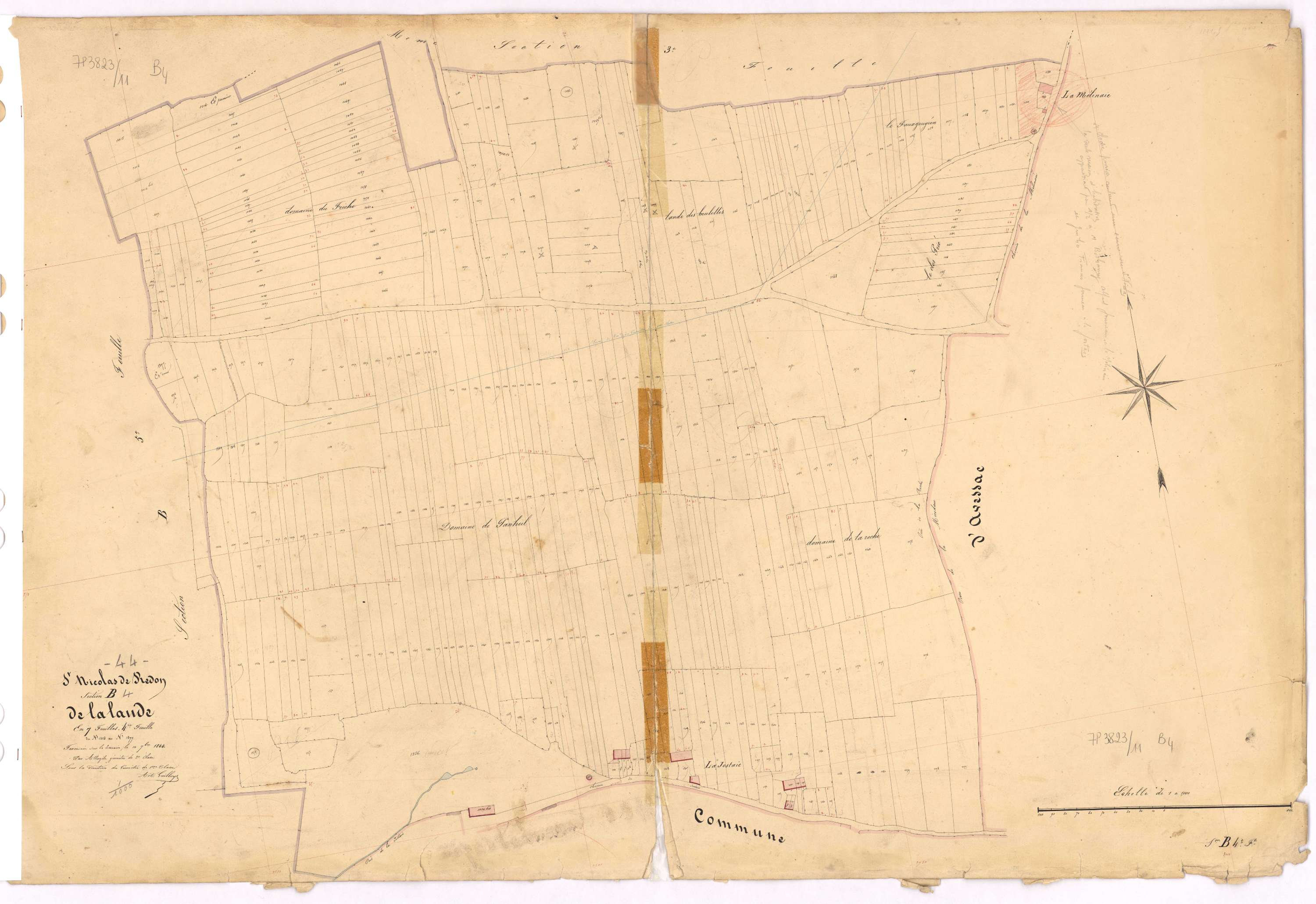 Saint-Nicolas-de-Redon - Section B4 Lande (section de La) ; 1014-1377