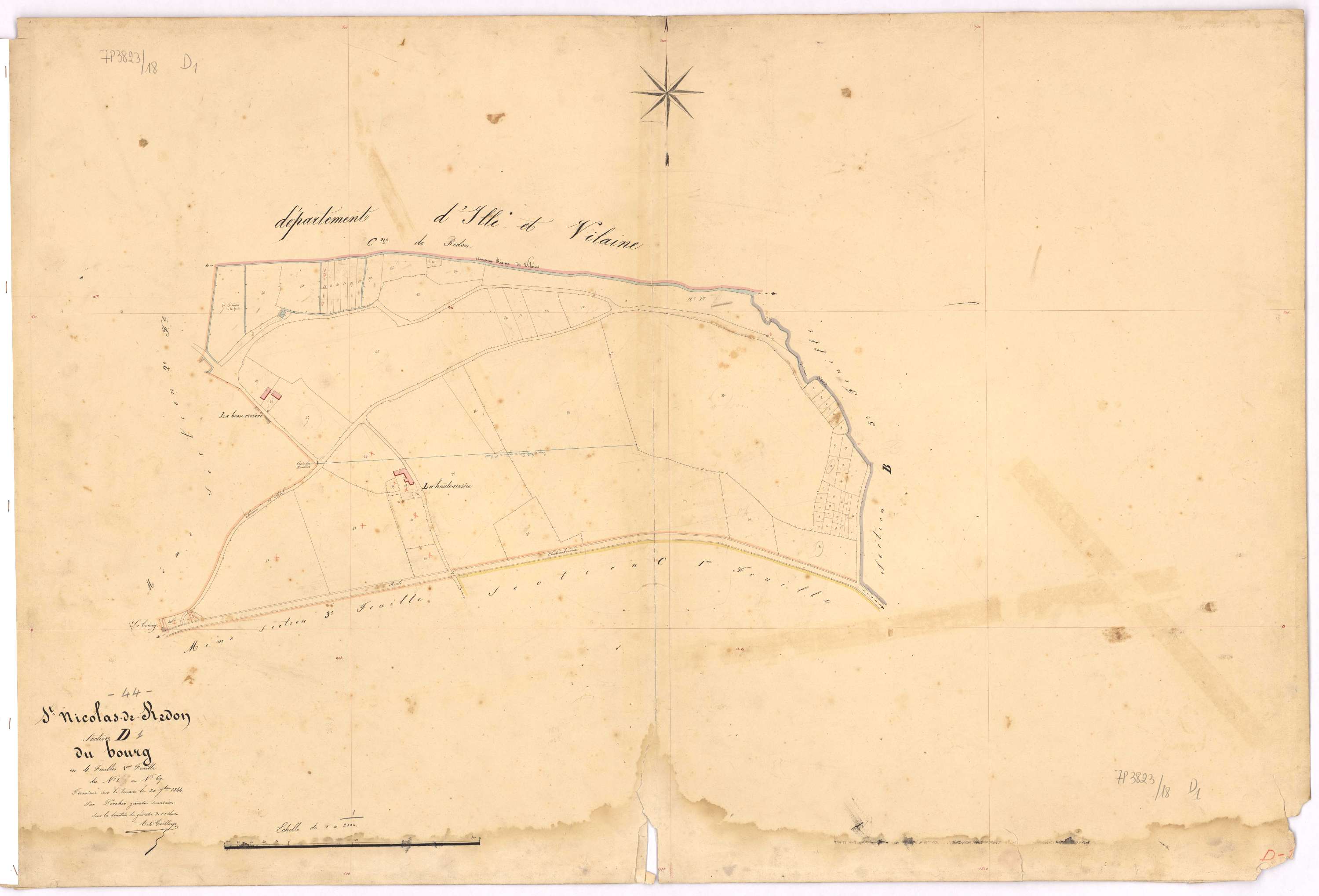 Saint-Nicolas-de-Redon - Section D1 Bourg (section du) ; 1-67