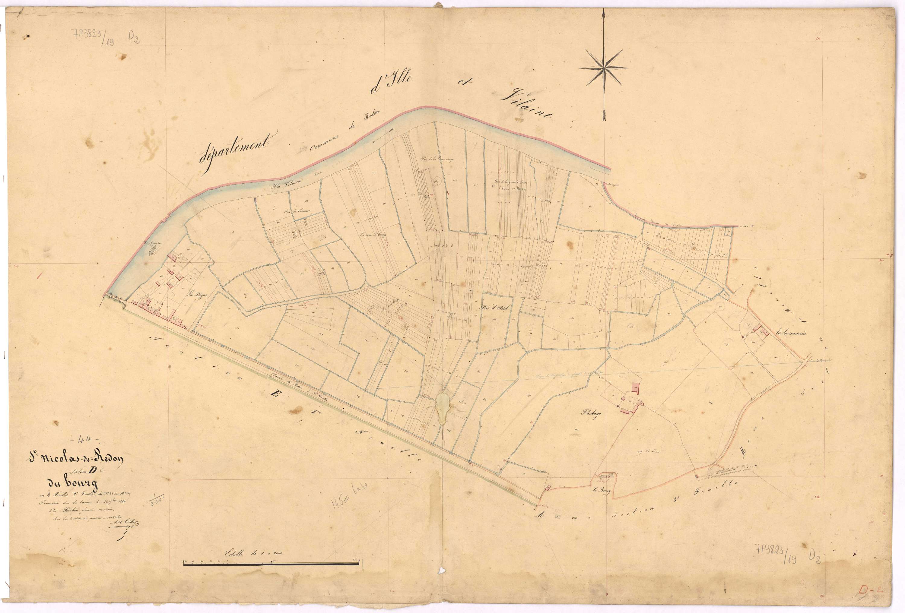 Saint-Nicolas-de-Redon - Section D2 Bourg (section du) ; 68-345