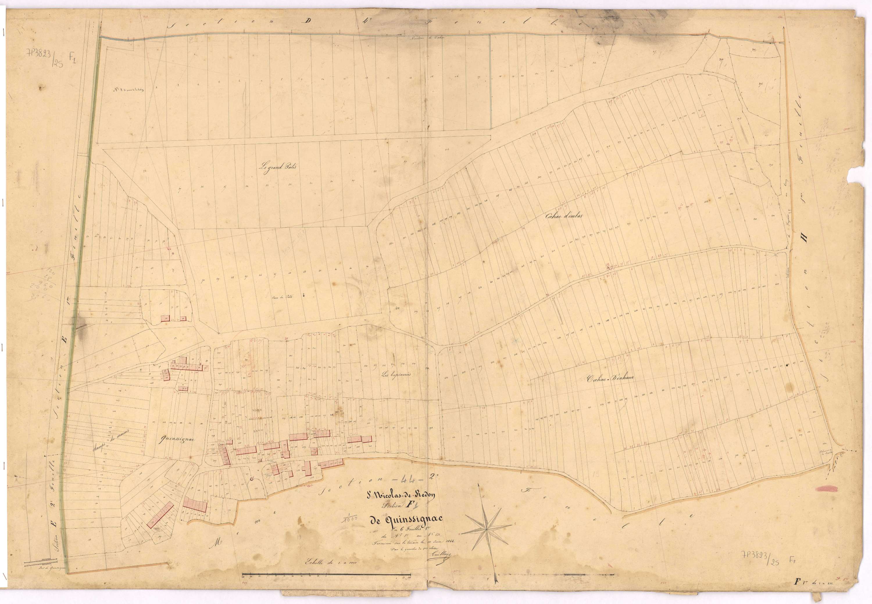 Saint-Nicolas-de-Redon - Section F1 Quinssignac (section de) ; 1-532