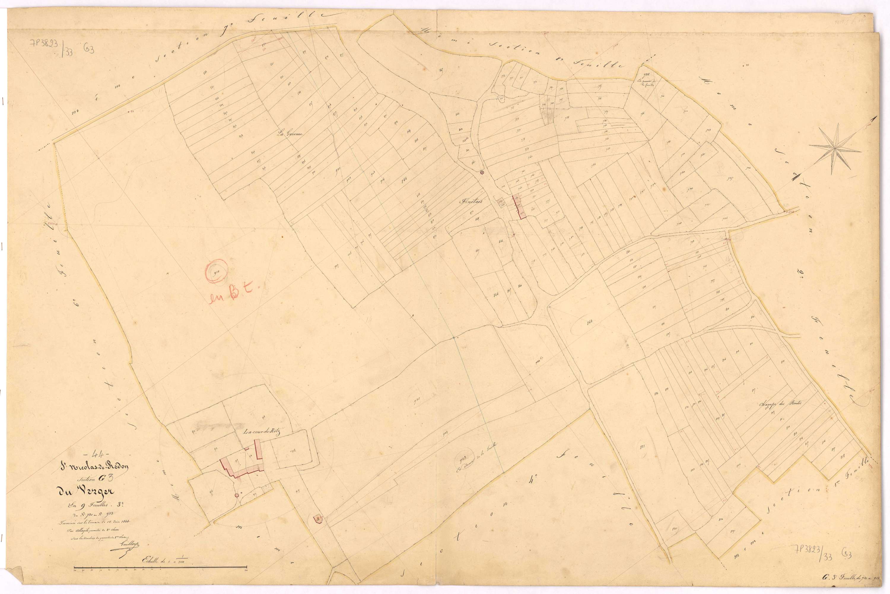 Saint-Nicolas-de-Redon - Section G3 Verger (section du) ; 720-923