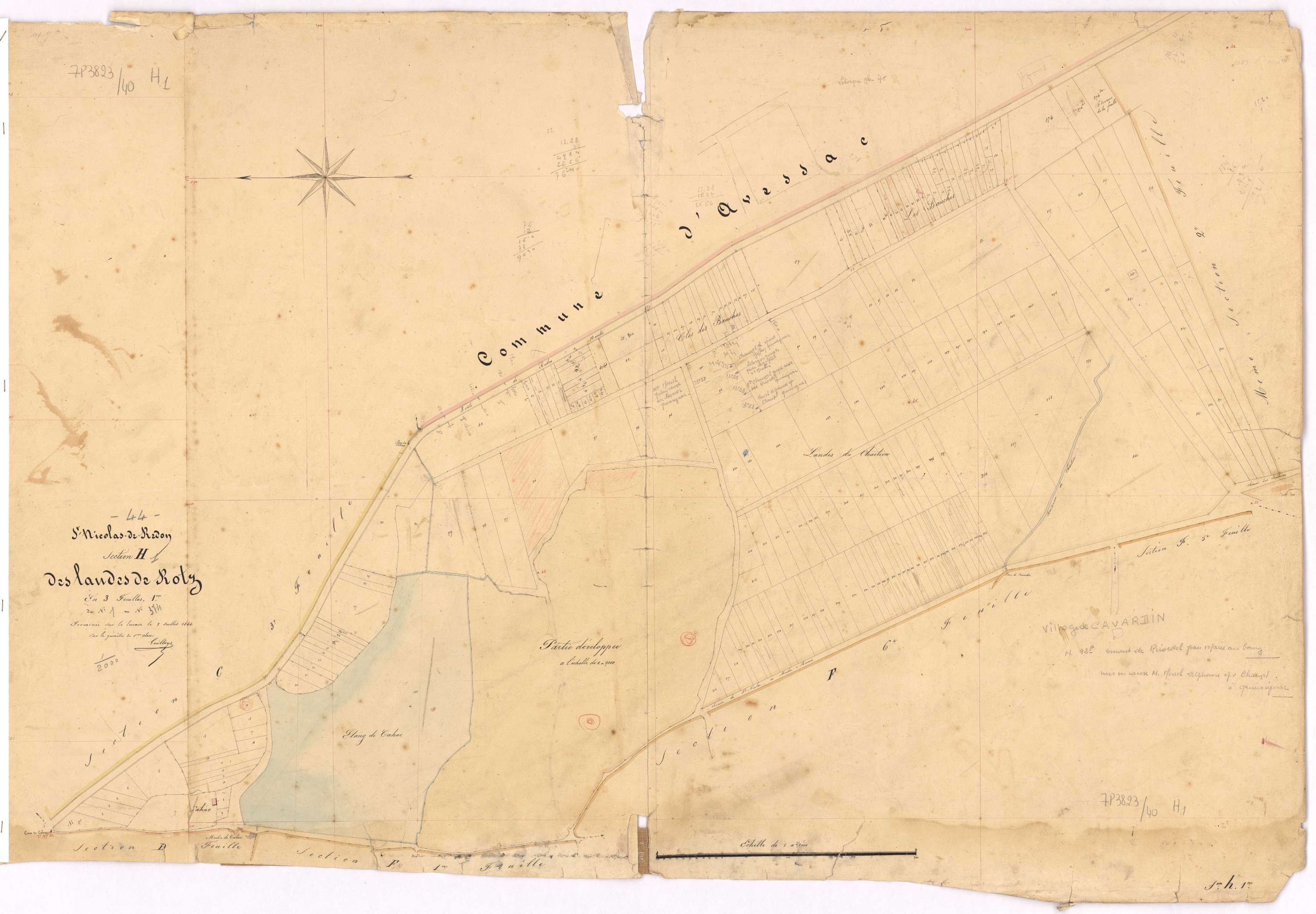 Saint-Nicolas-de-Redon - Section H1 Landes de Rotz (section des) ; 1-374