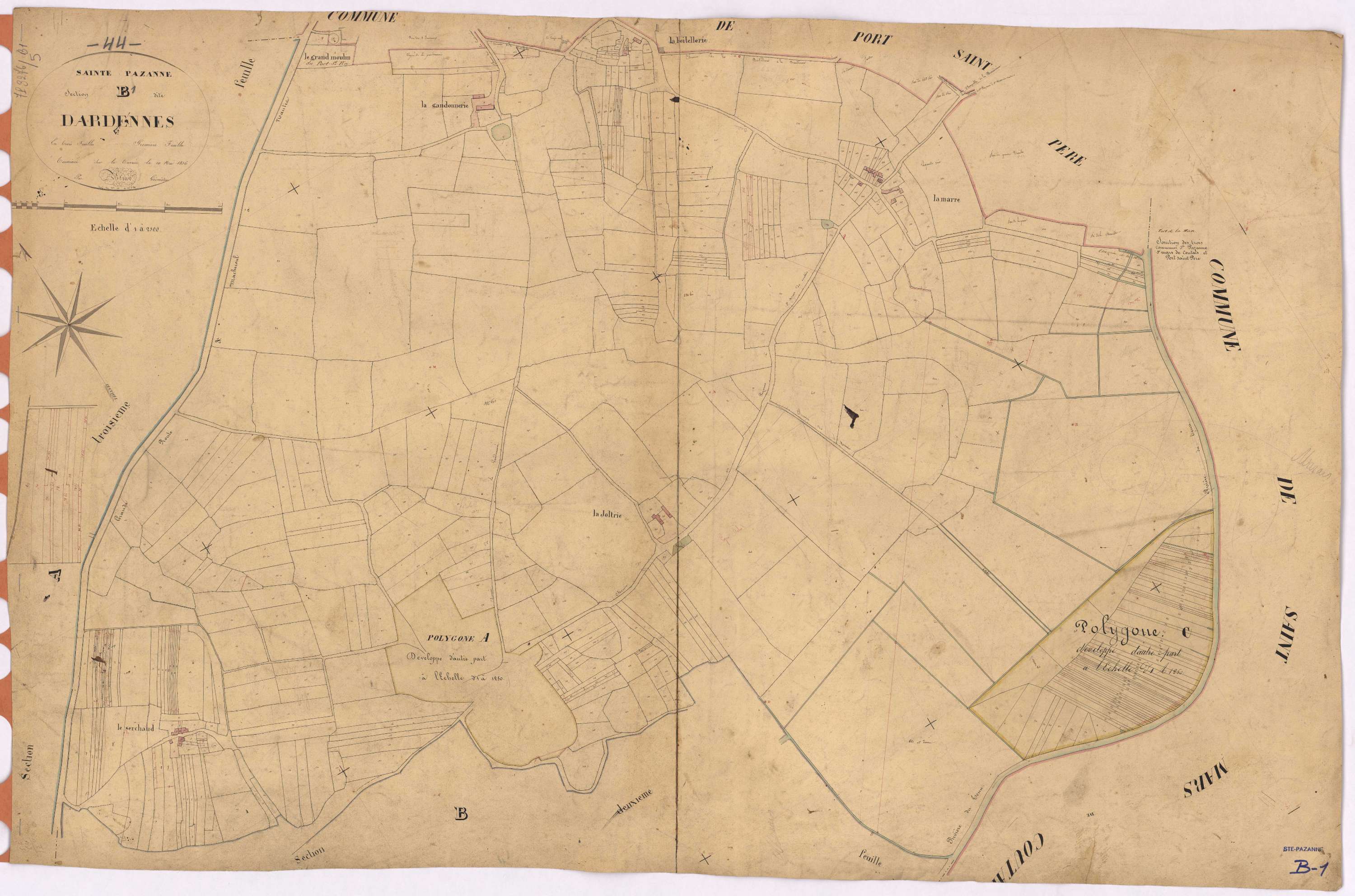 Sainte-Pazanne - Section B1 Ardennes (section d') ; 1-681