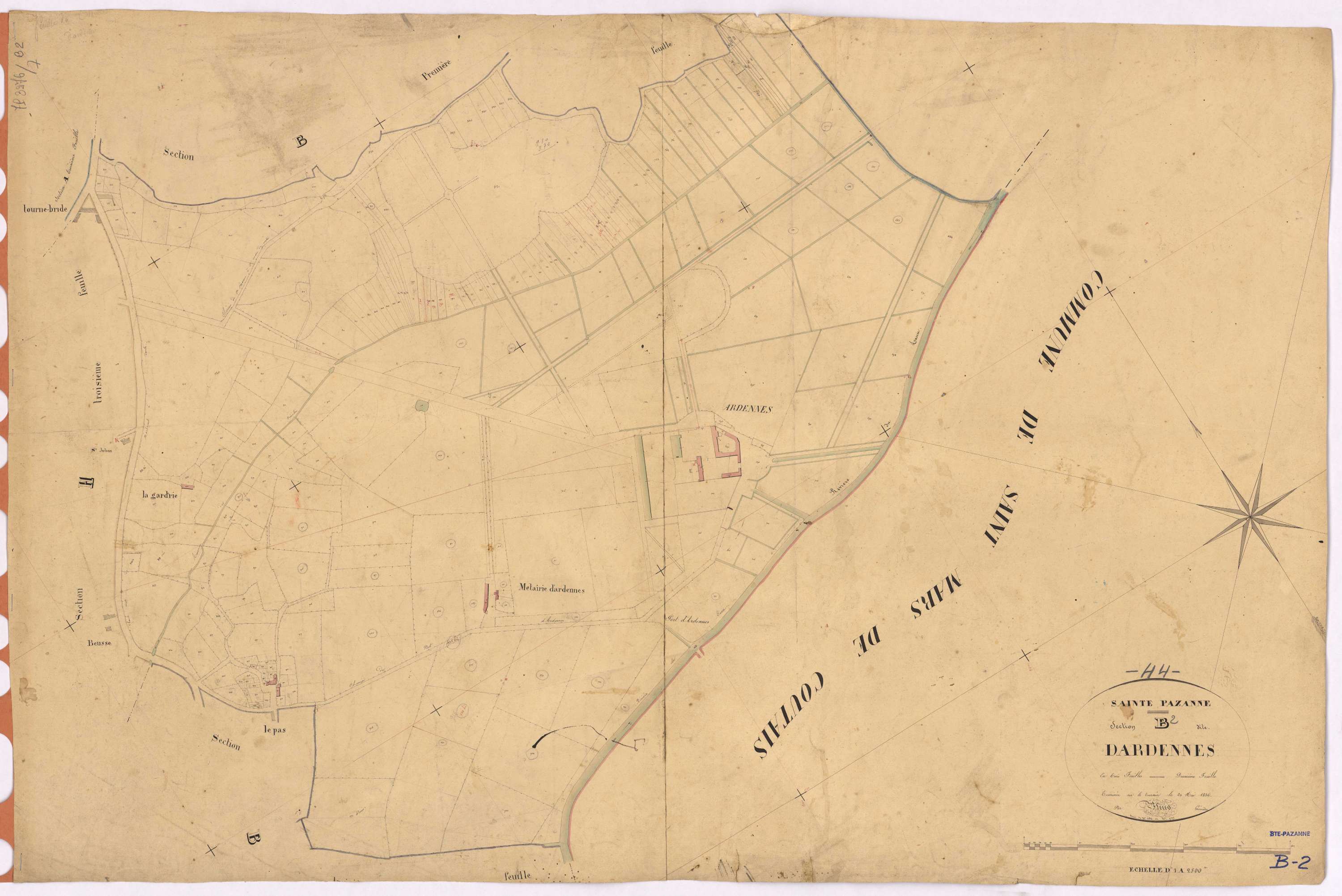 Sainte-Pazanne - Section B2 Ardennes (section d') ; 682-937