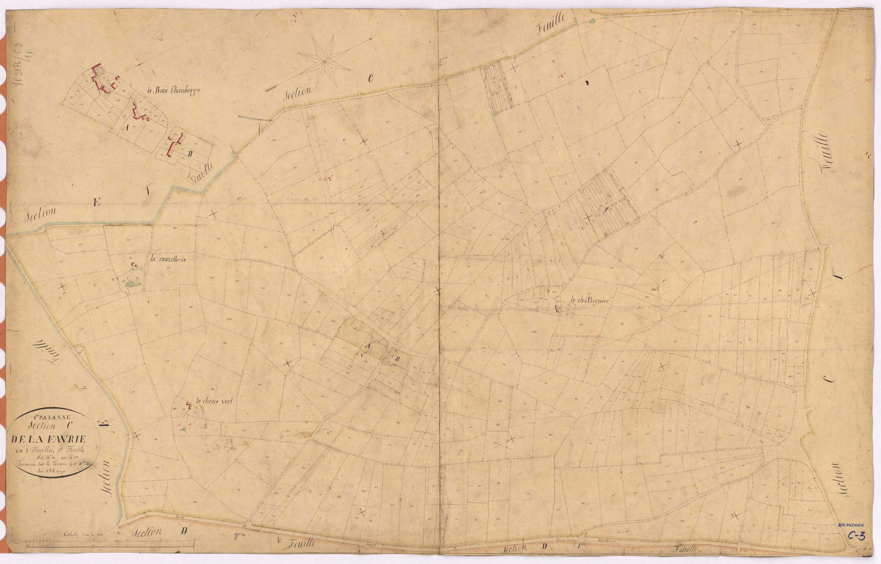 Sainte-Pazanne - Section C3 Favrie (section de La) ; 340-741