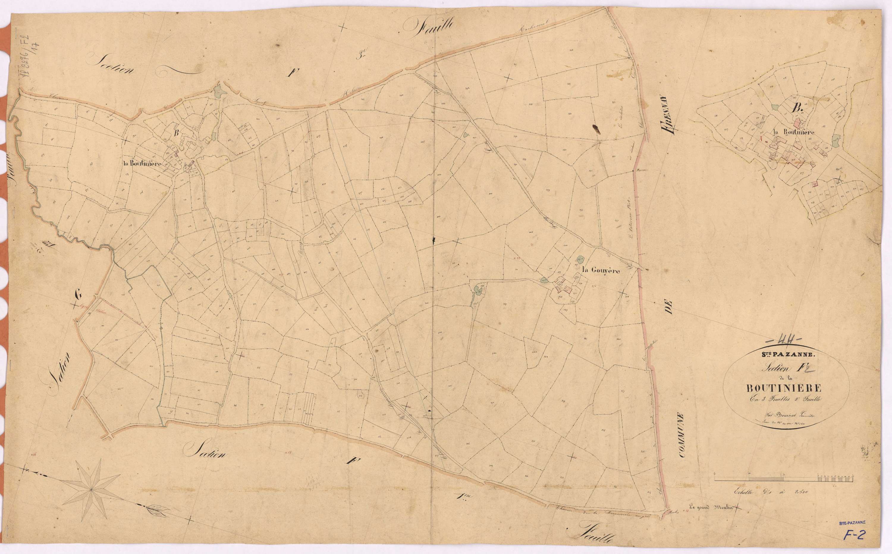 Sainte-Pazanne - Section F2 Boutinière (section de La) ; 261-564