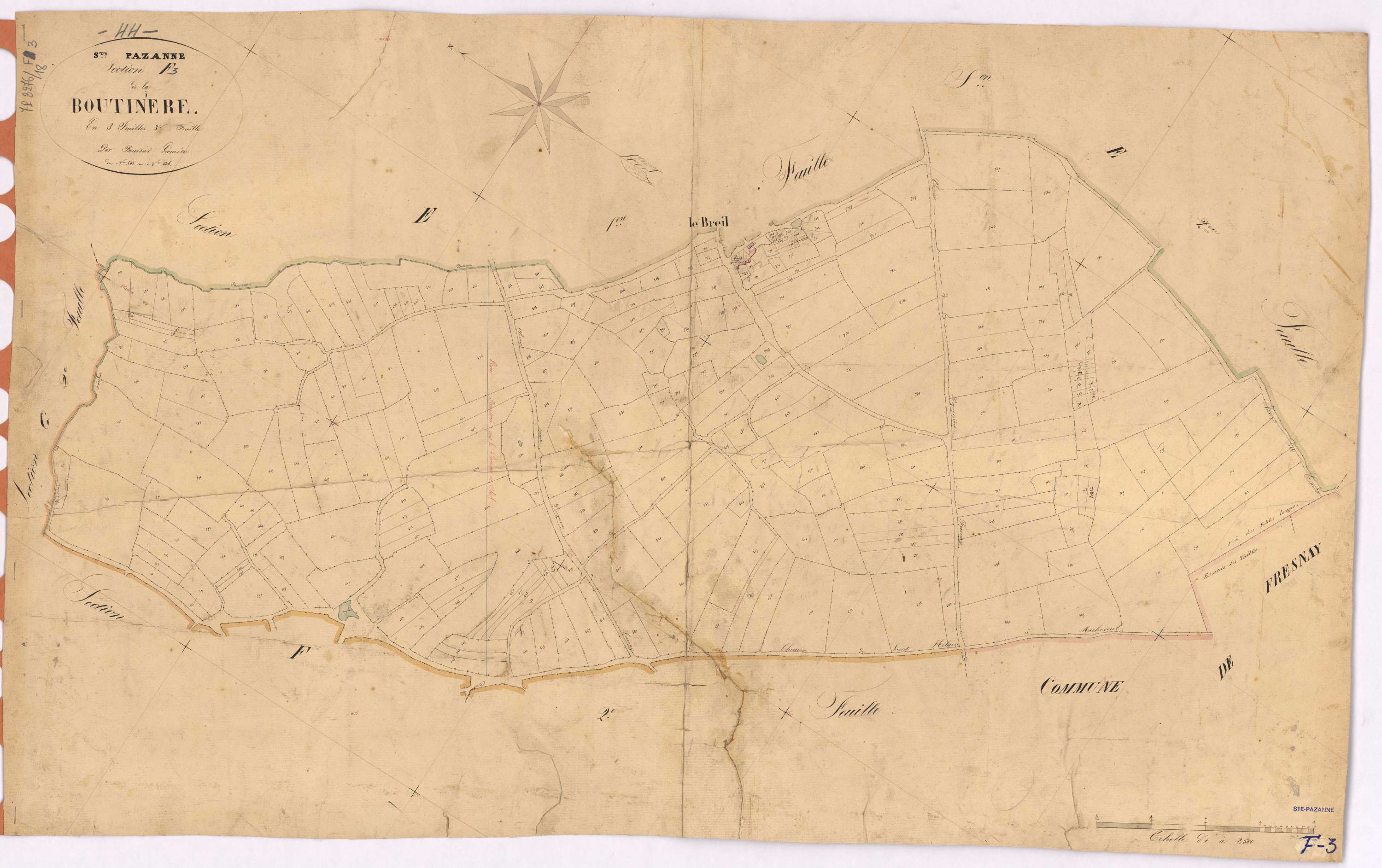 Sainte-Pazanne - Section F3 Boutinière (section de La) ; 565-826