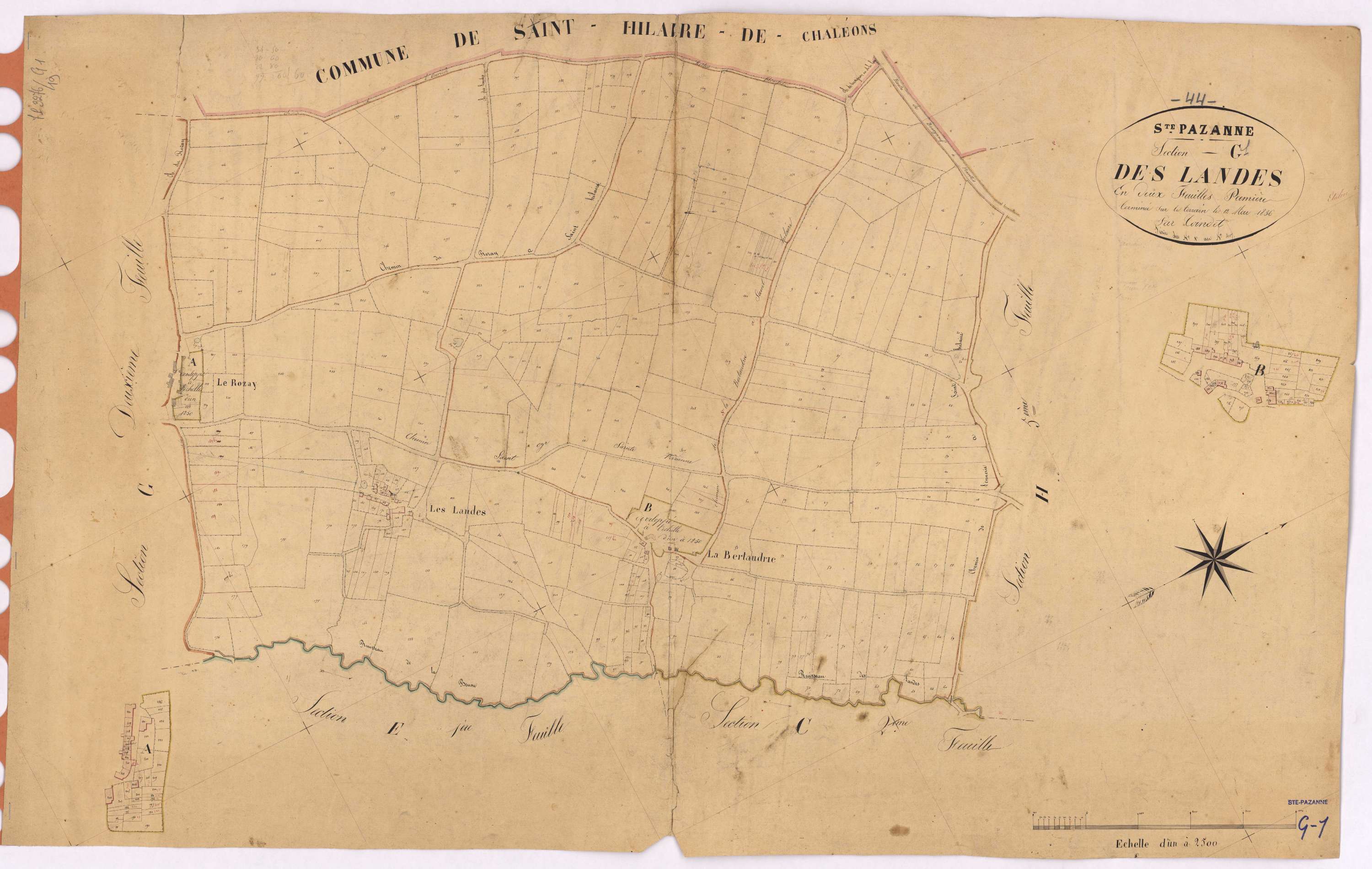 Sainte-Pazanne - Section G1 Landes (section des) ; 1-417