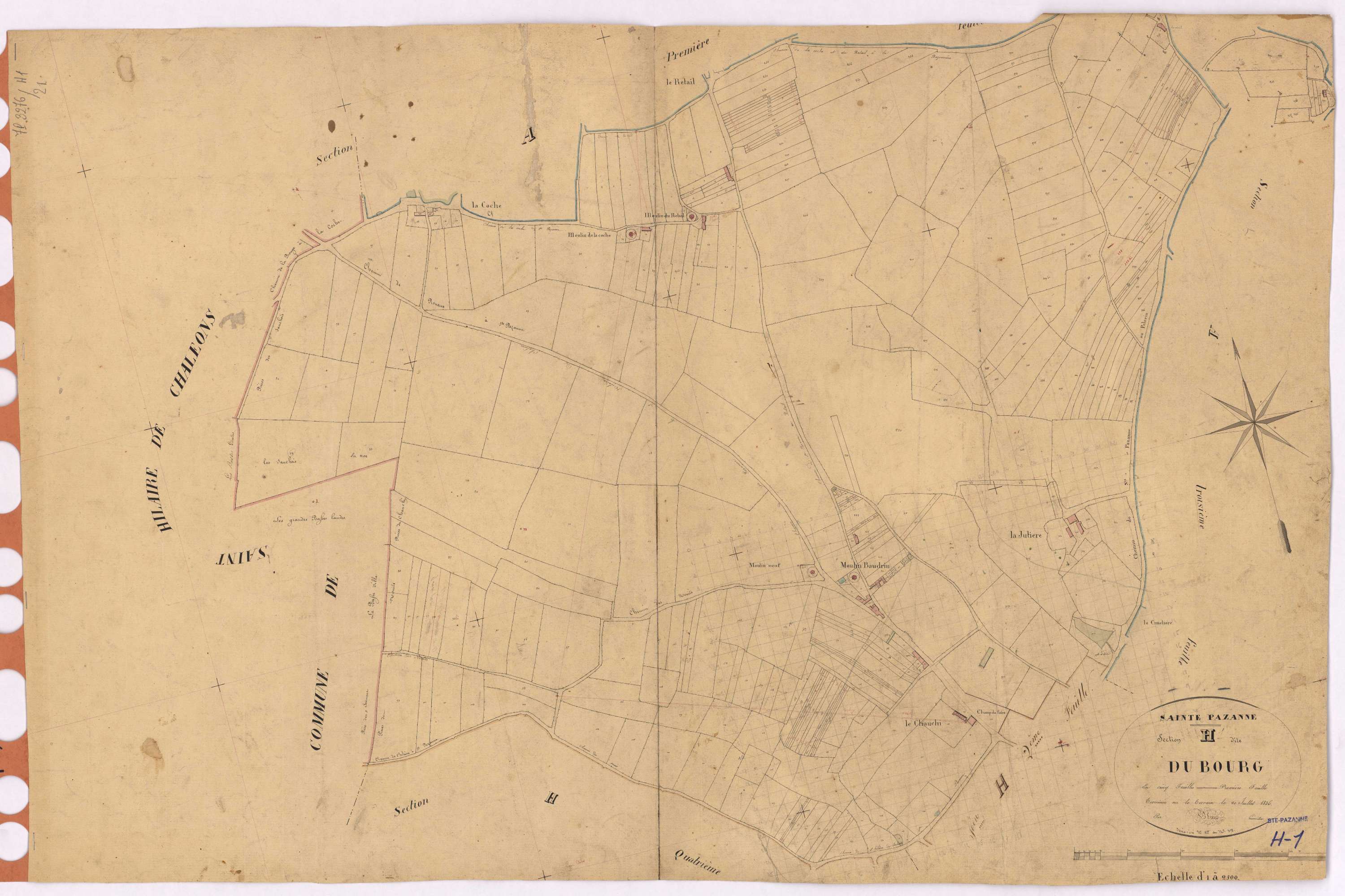 Sainte-Pazanne - Section H1 Bourg (section du) ; 1-378