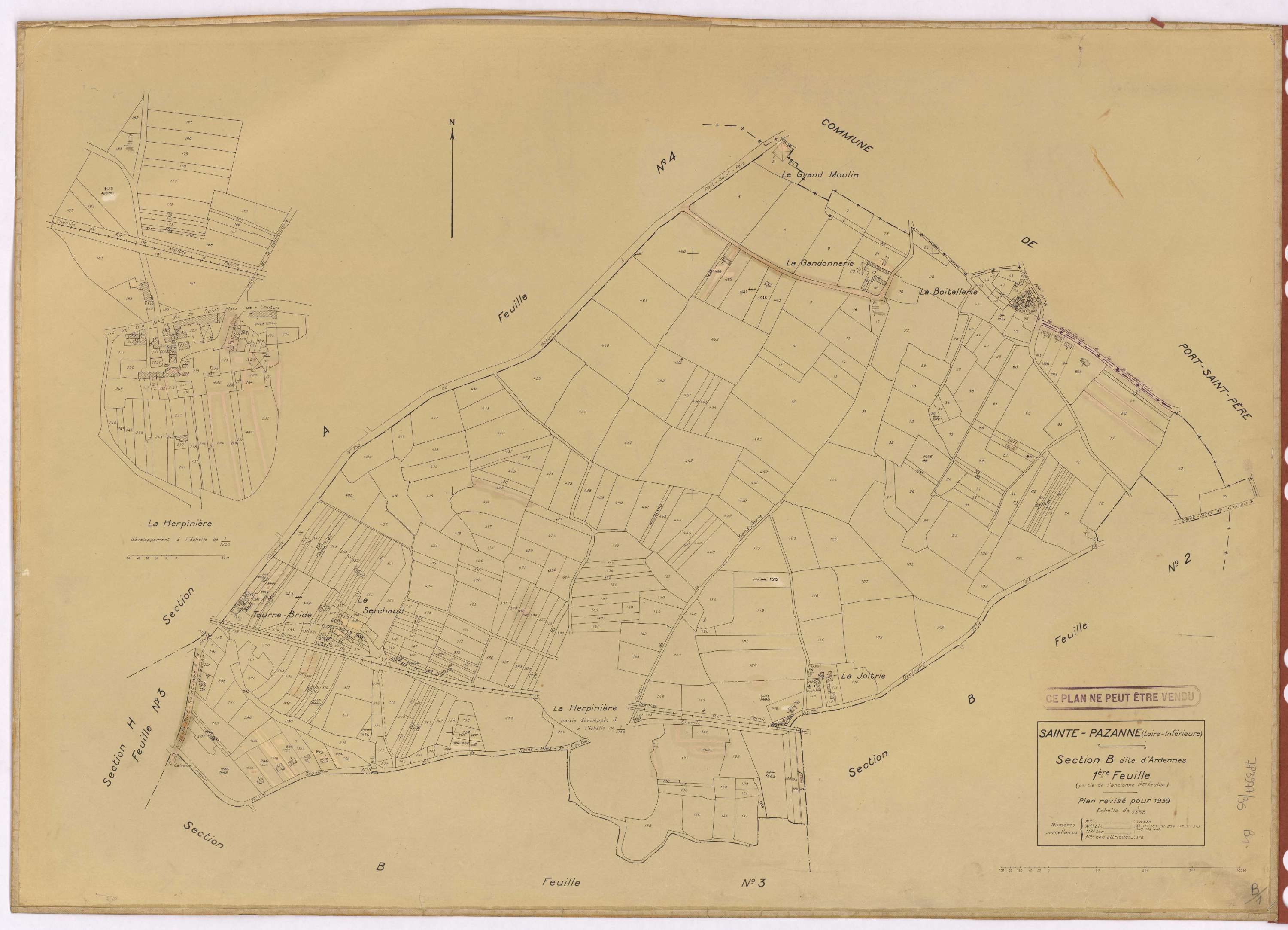 Sainte-Pazanne - Section B1 Ardennes (section d') ; 1-468