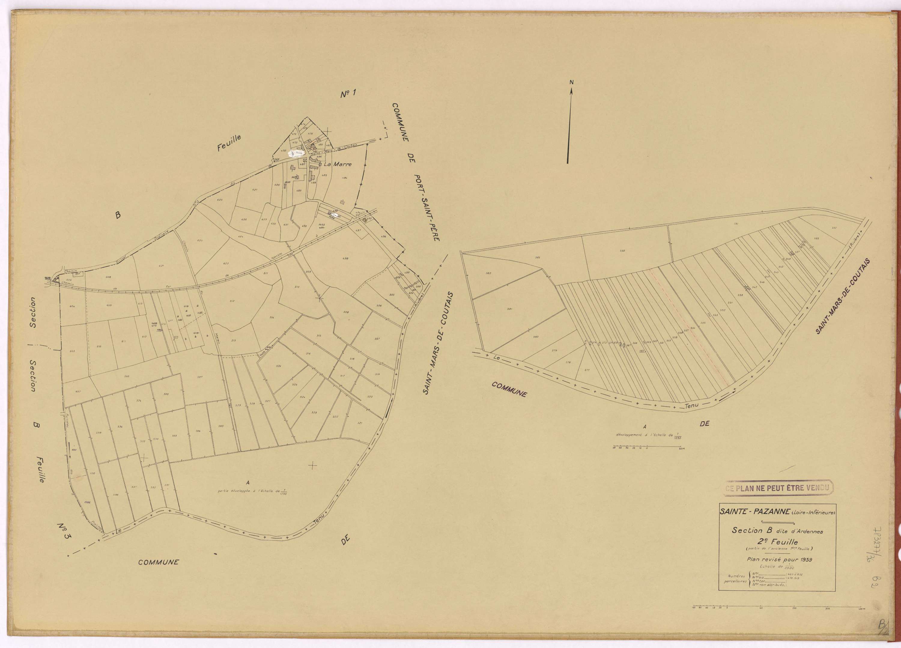 Sainte-Pazanne - Section B2 Ardennes (section d') ; 469-632