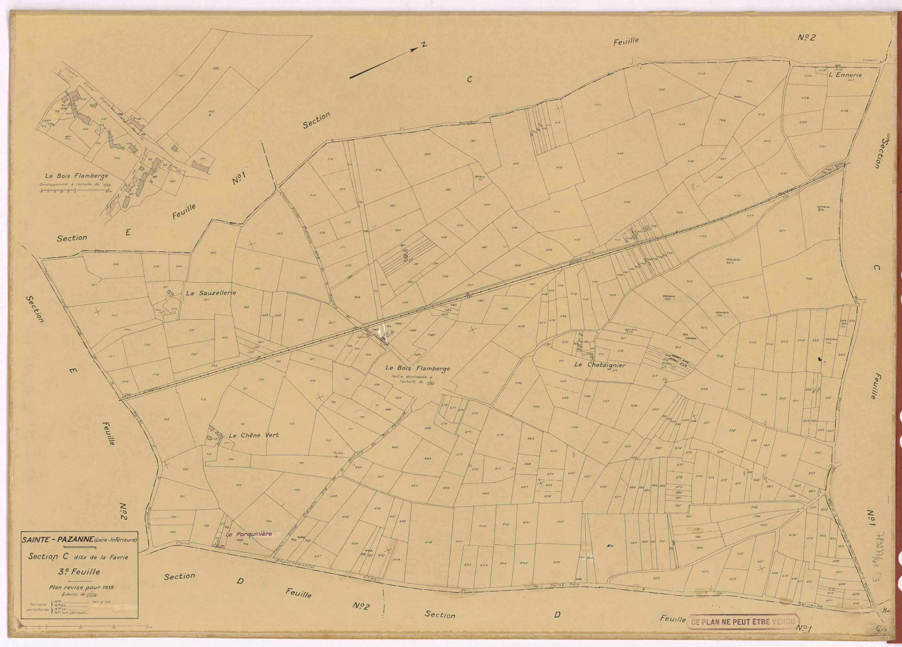 Sainte-Pazanne - Section C3 Favrie (section de La) ; 337-735
