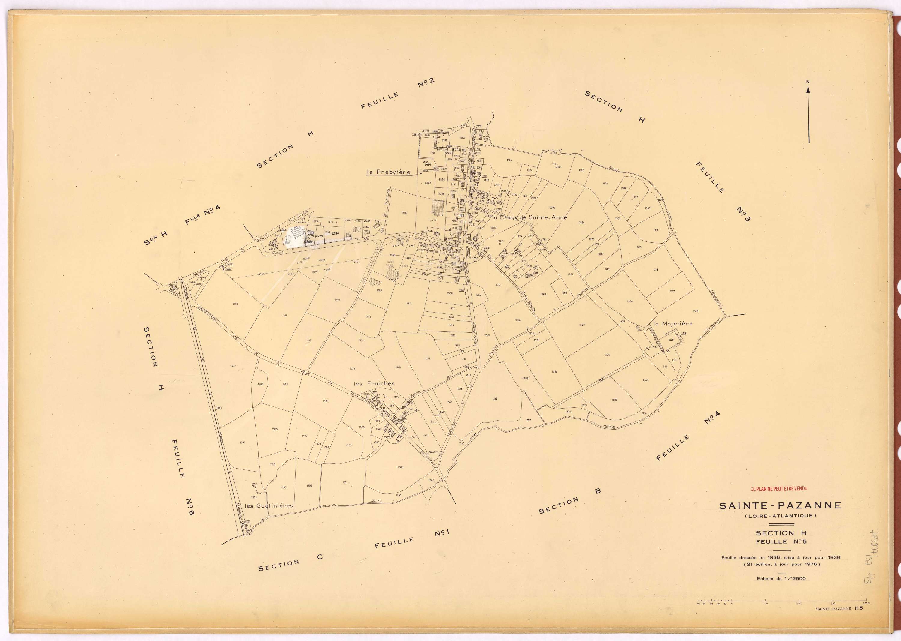 Sainte-Pazanne - Section H5 Bourg (section du)