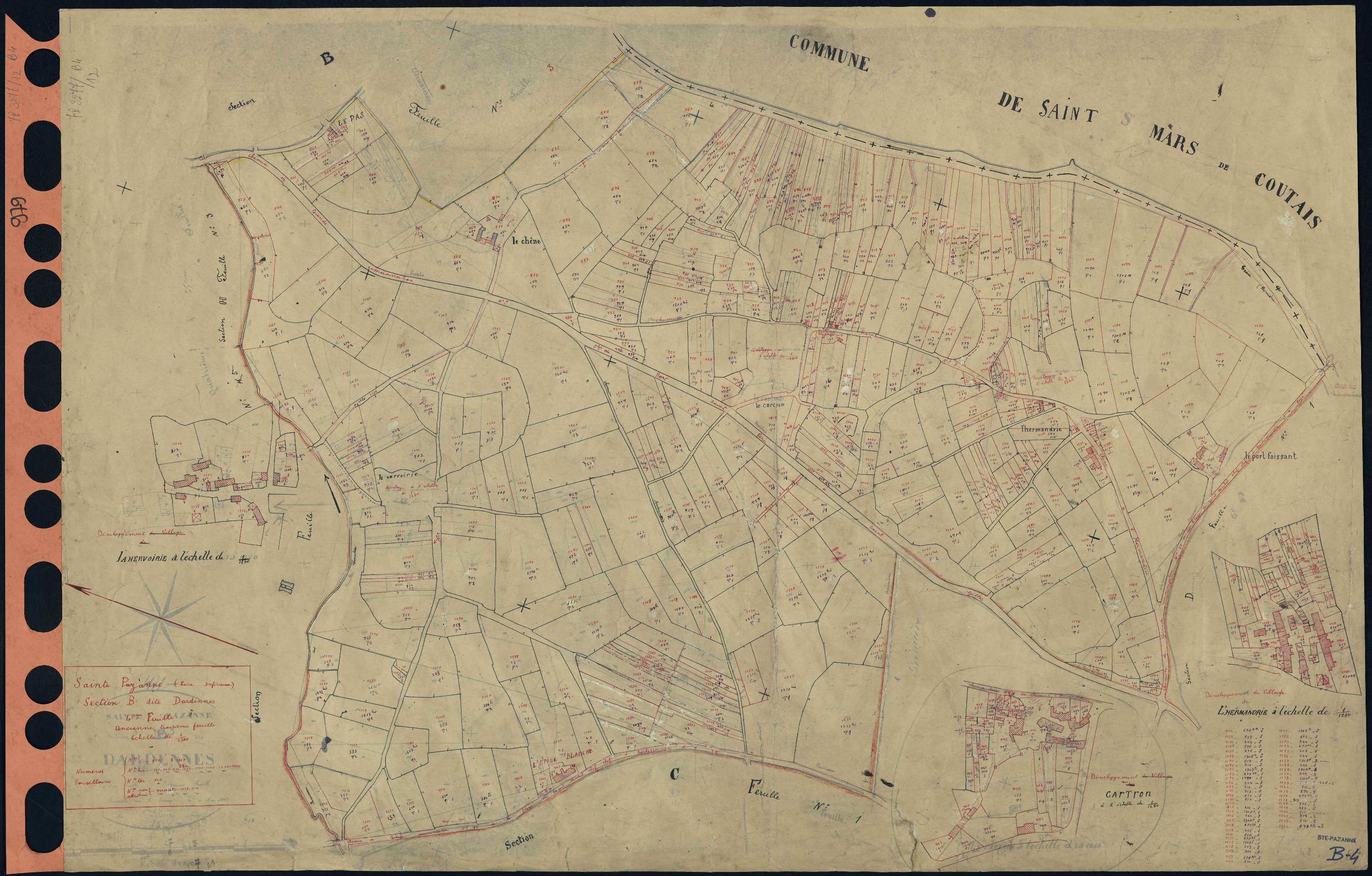 Sainte-Pazanne - Section B4 Ardennes (section d') . 857-1367