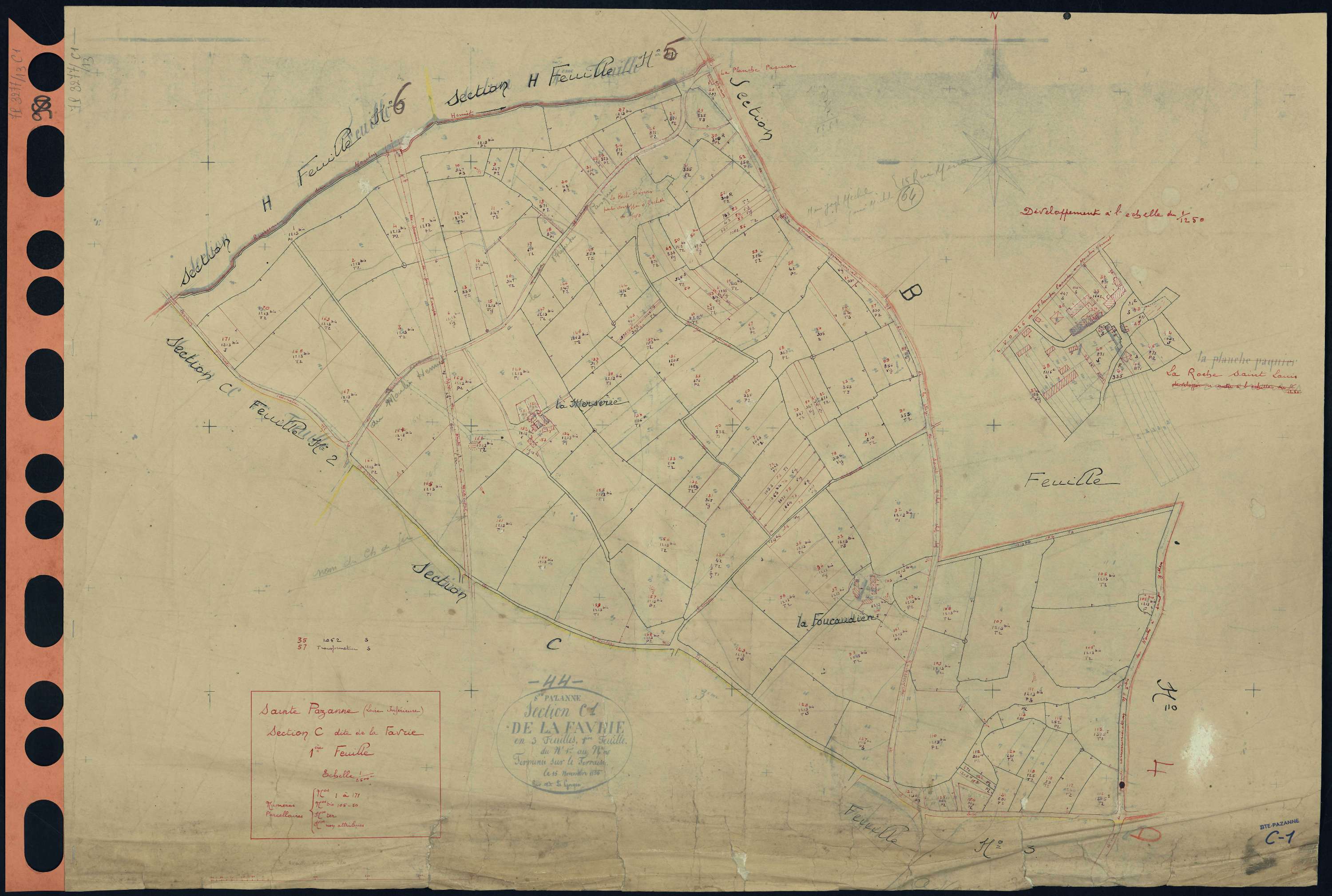Sainte-Pazanne - Section C1 Favrie (section de La) . 1-171