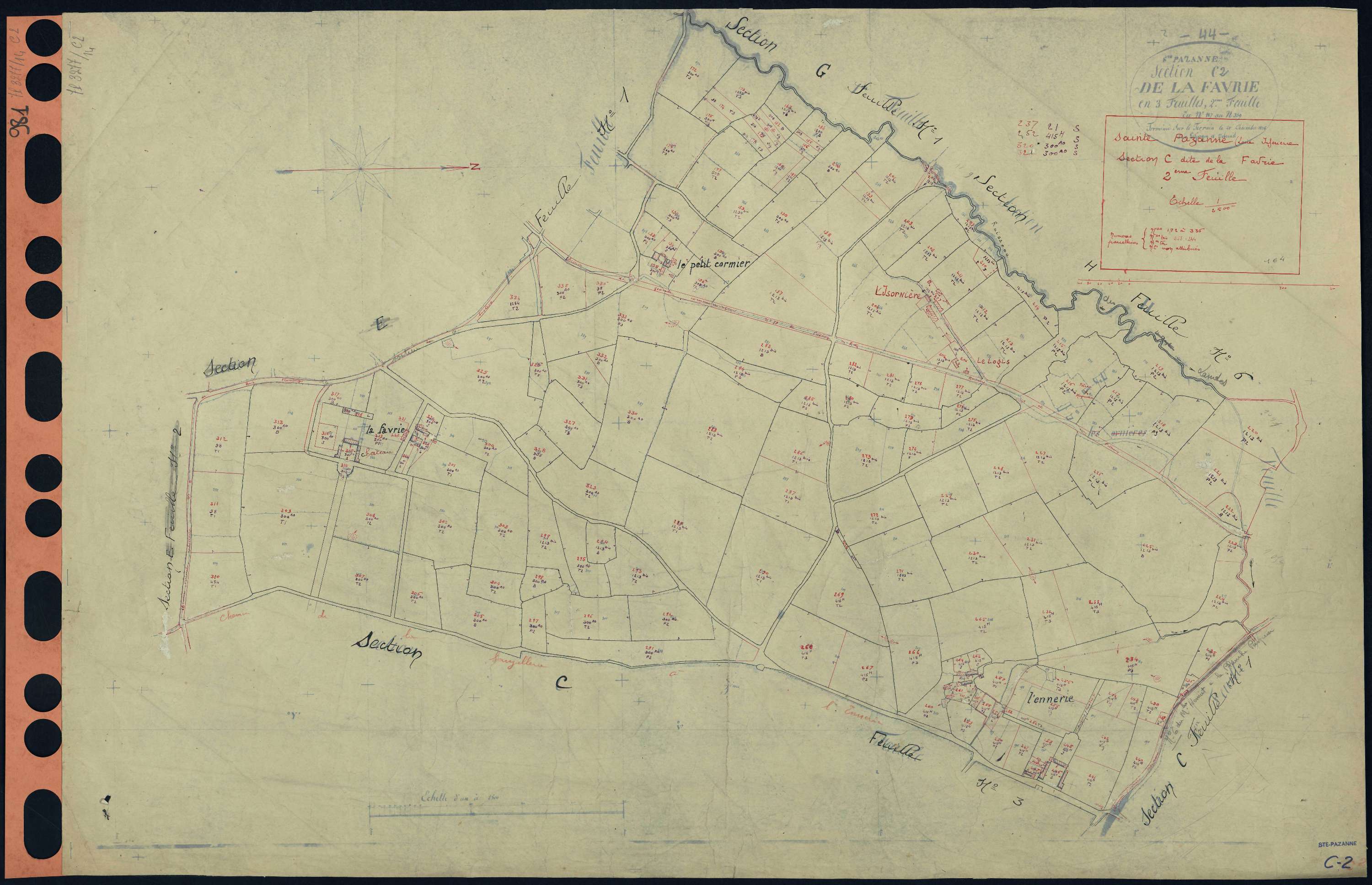 Sainte-Pazanne - Section C2 Favrie (section de La) . 172-336