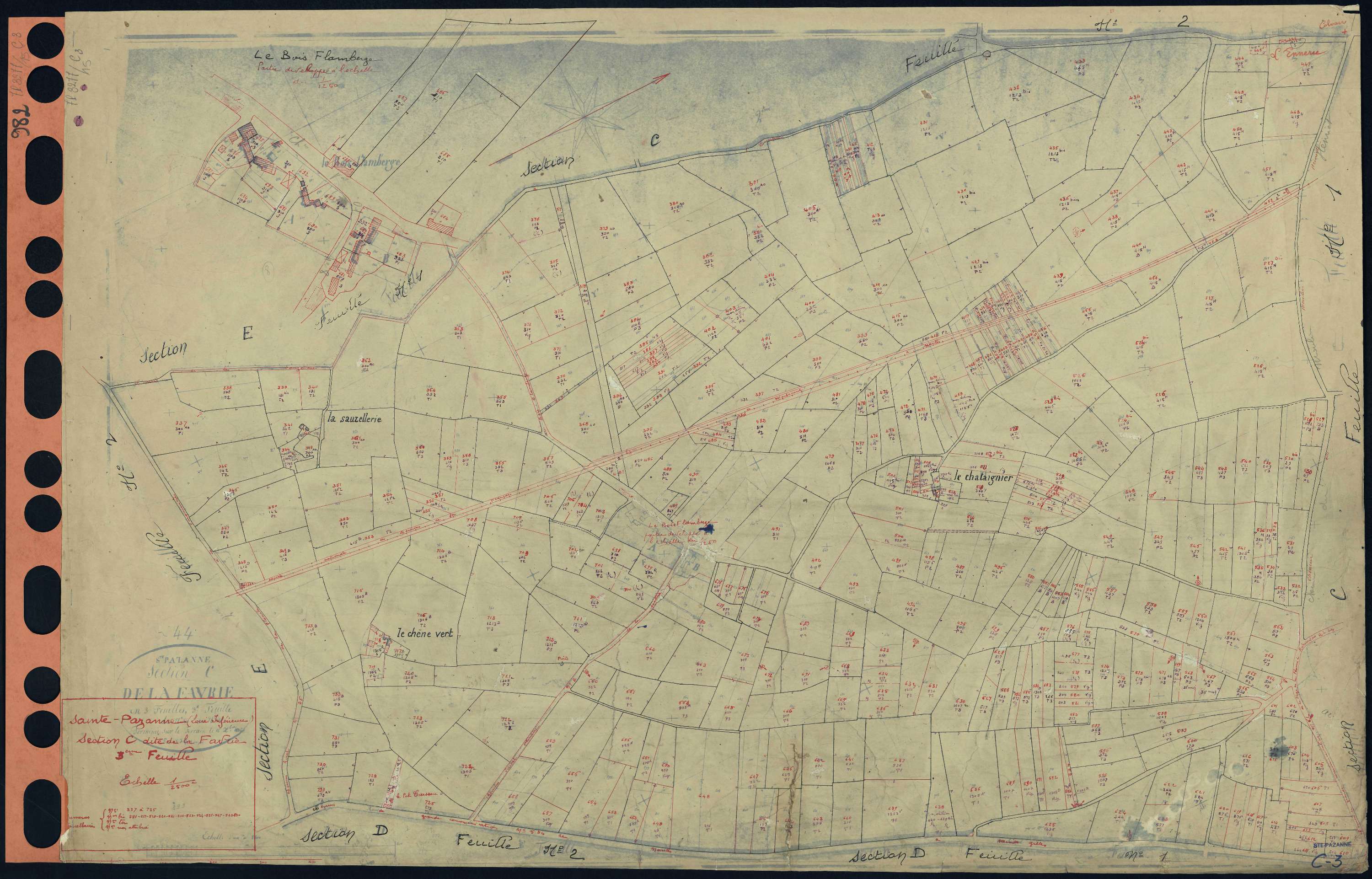 Sainte-Pazanne - Section C3 Favrie (section de La) . 337-735