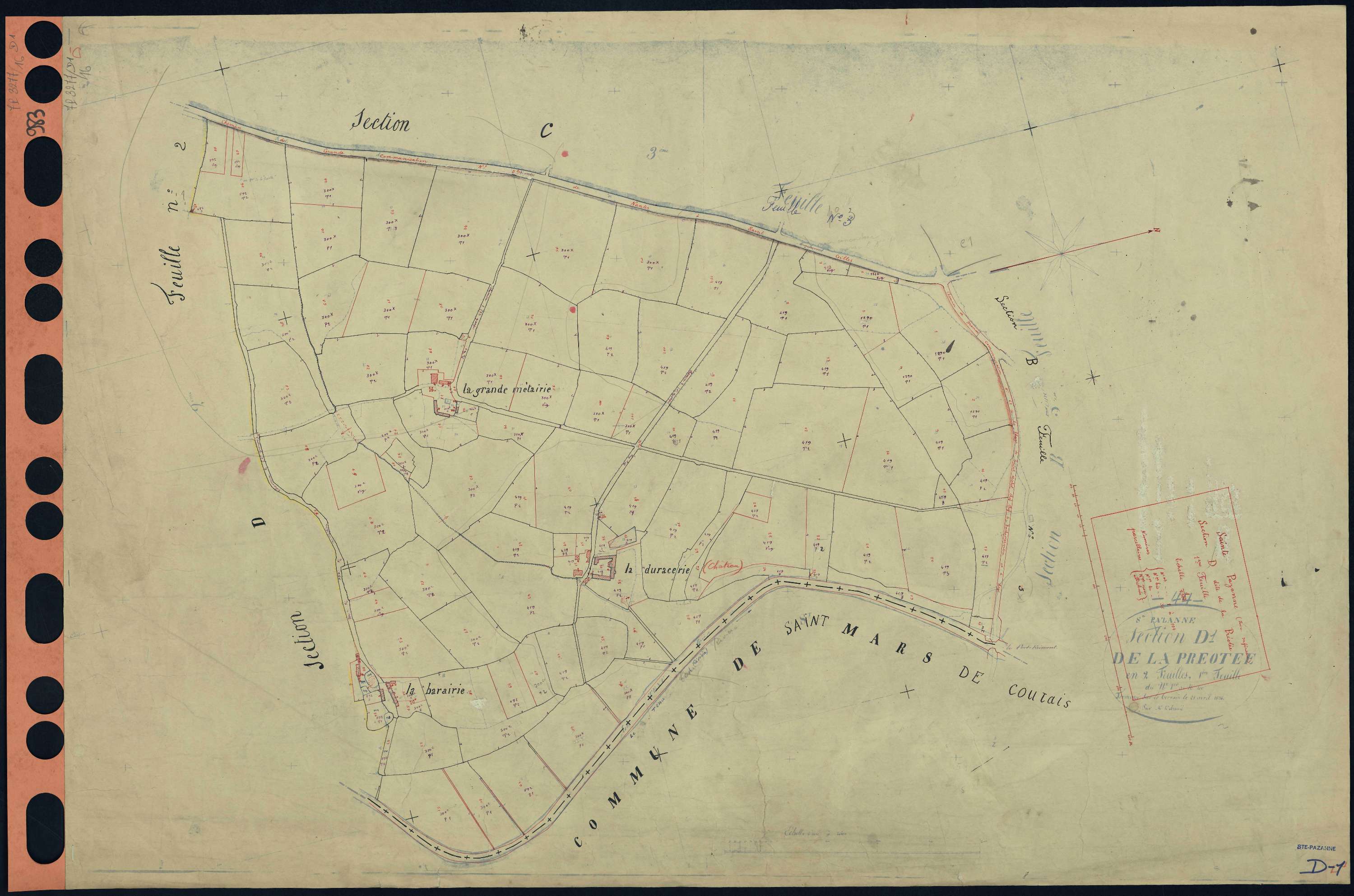 Sainte-Pazanne - Section D1 Préotée (section de La) . 1-104