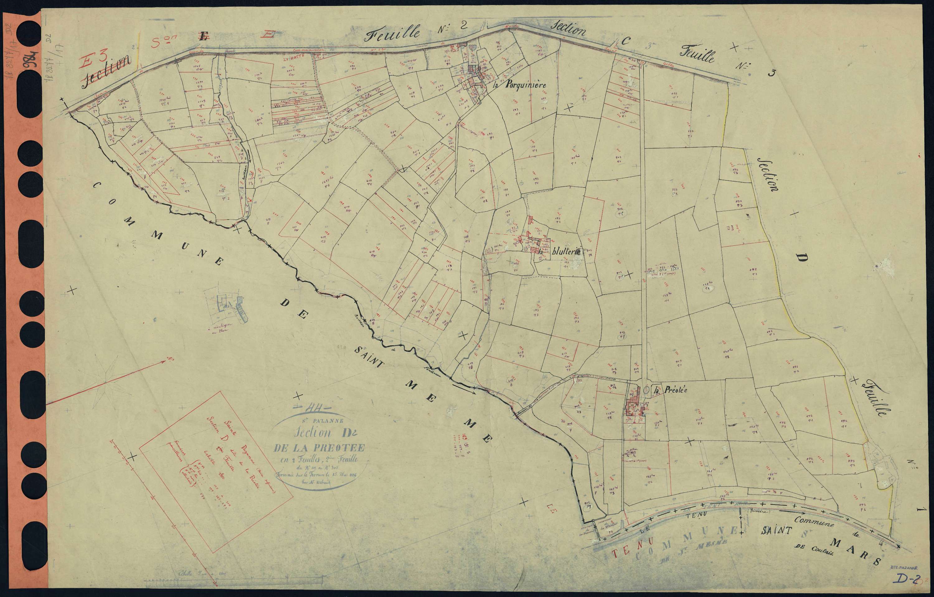 Sainte-Pazanne - Section D2 Préotée (section de La) . 105-309