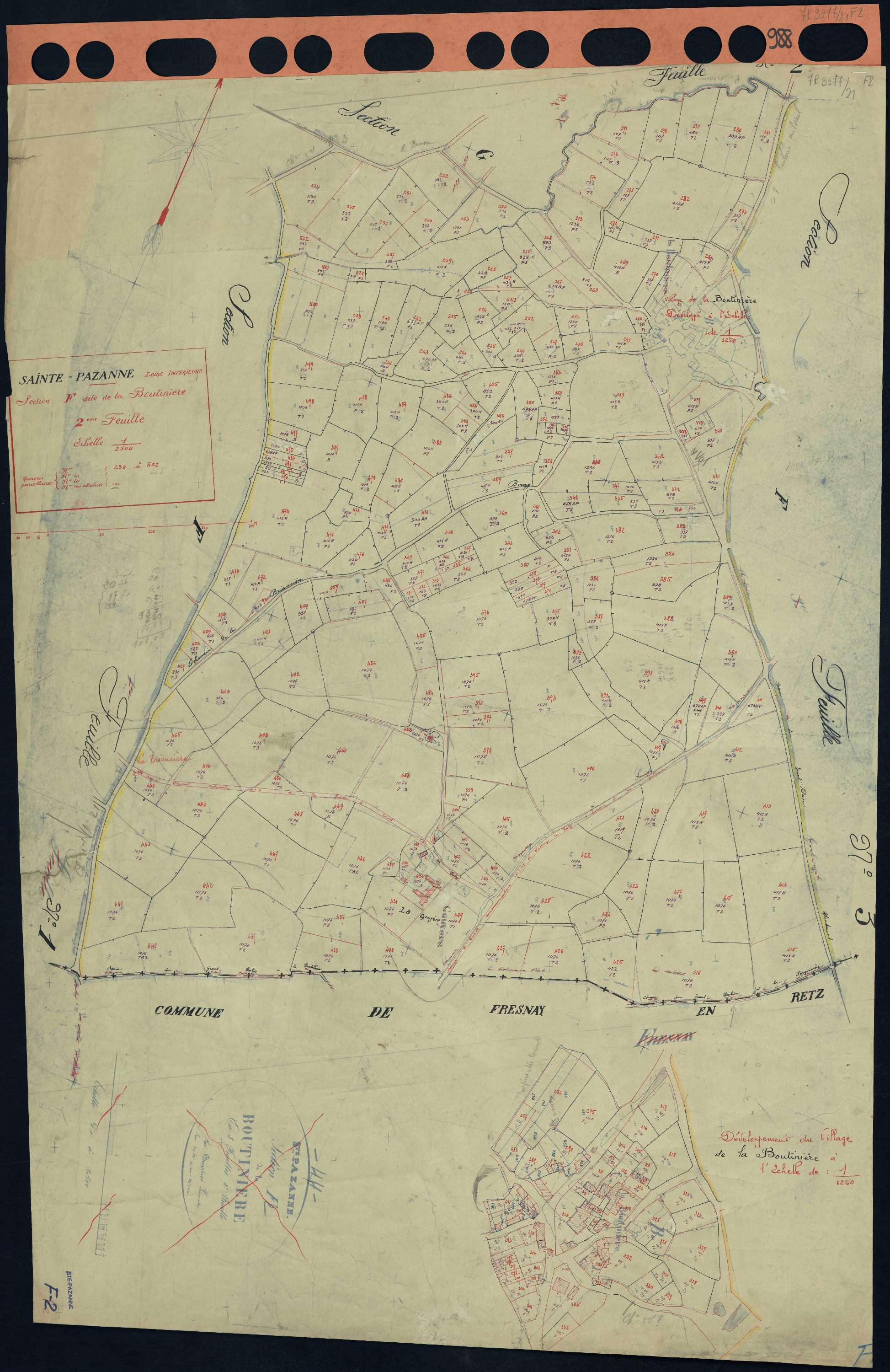 Sainte-Pazanne - Section F2 Boutinière (section de La) . 234-502