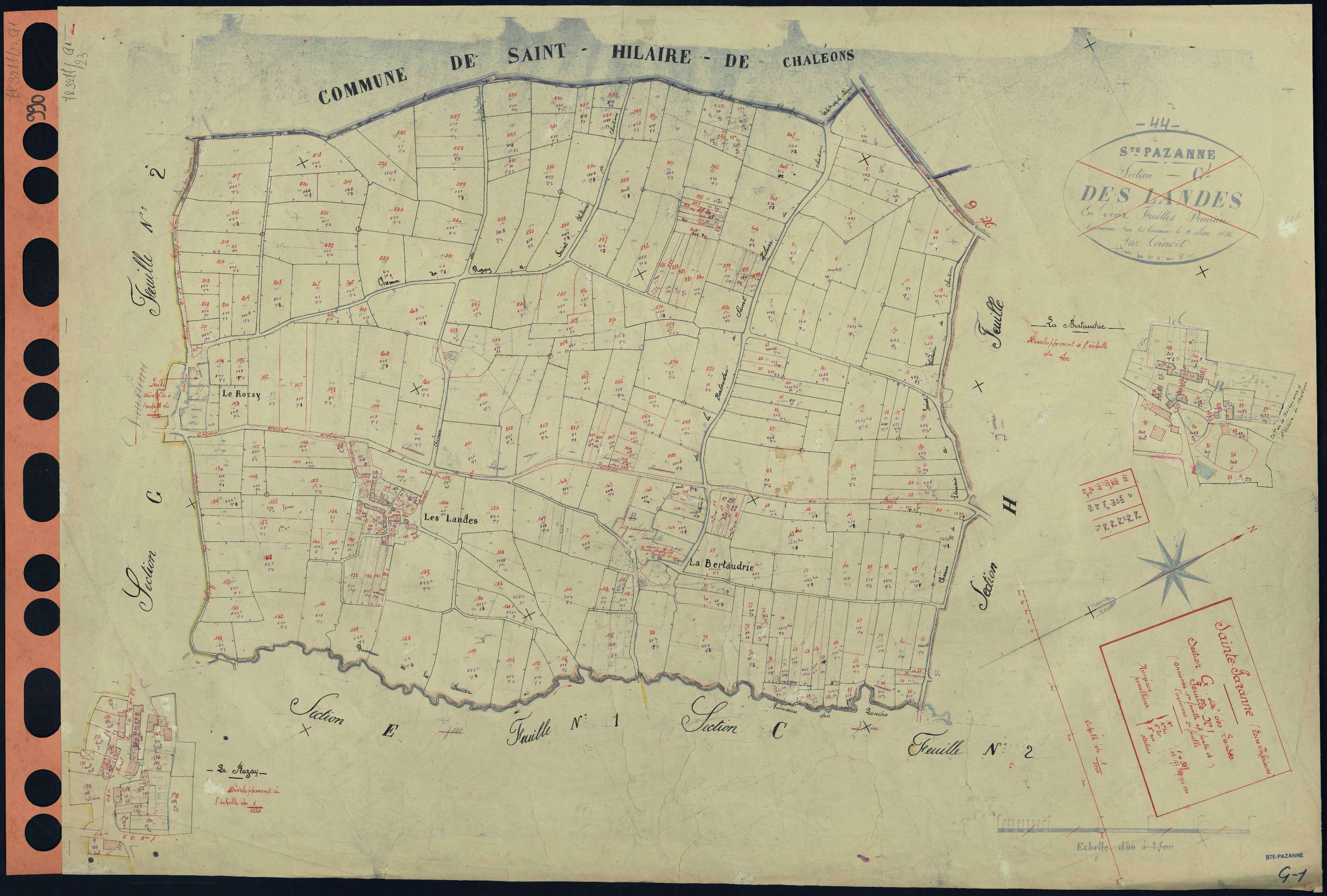 Sainte-Pazanne - Section G1 Landes (section des) . 1-307