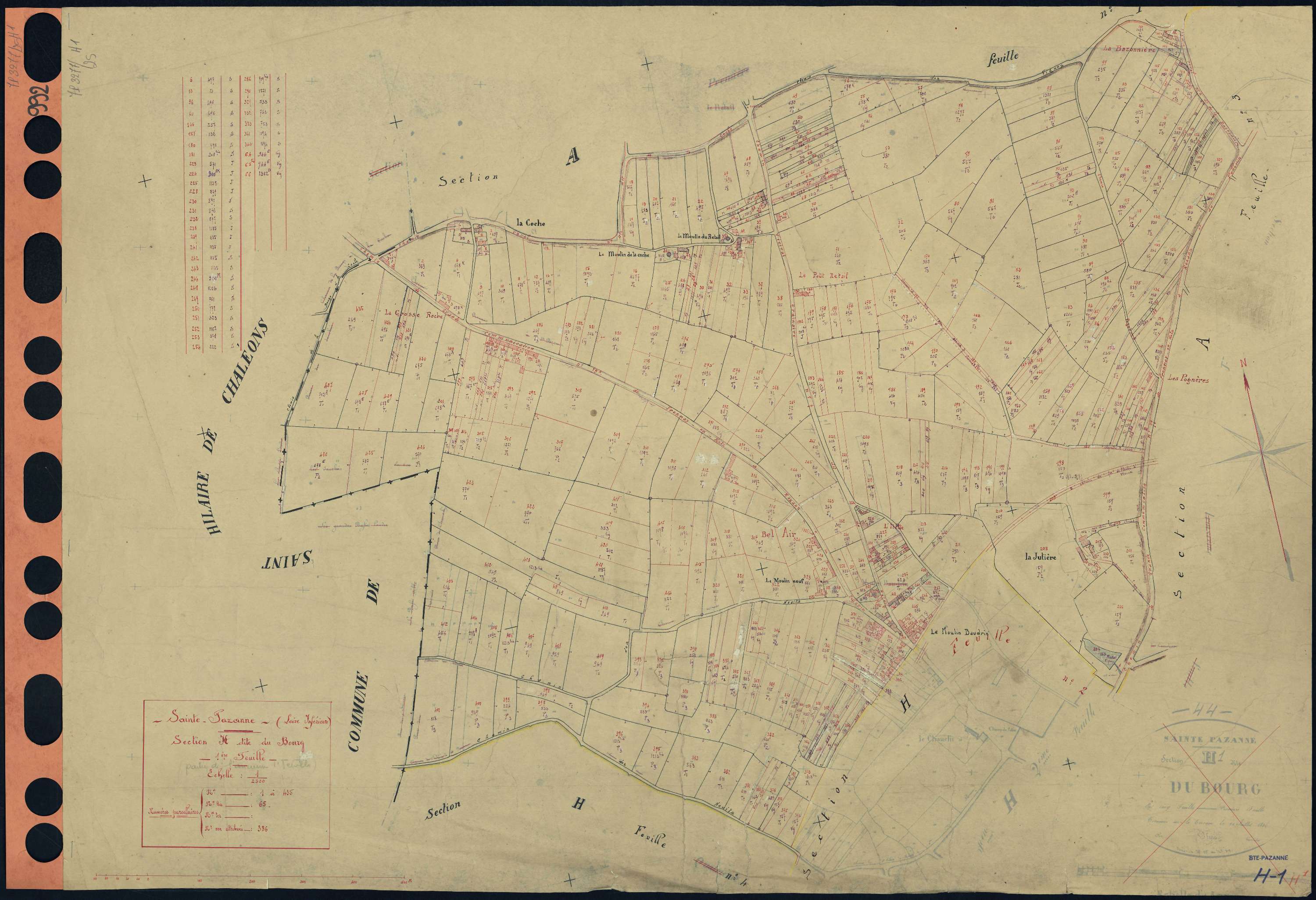 Sainte-Pazanne - Section H1 Bourg (section du) . 1-435